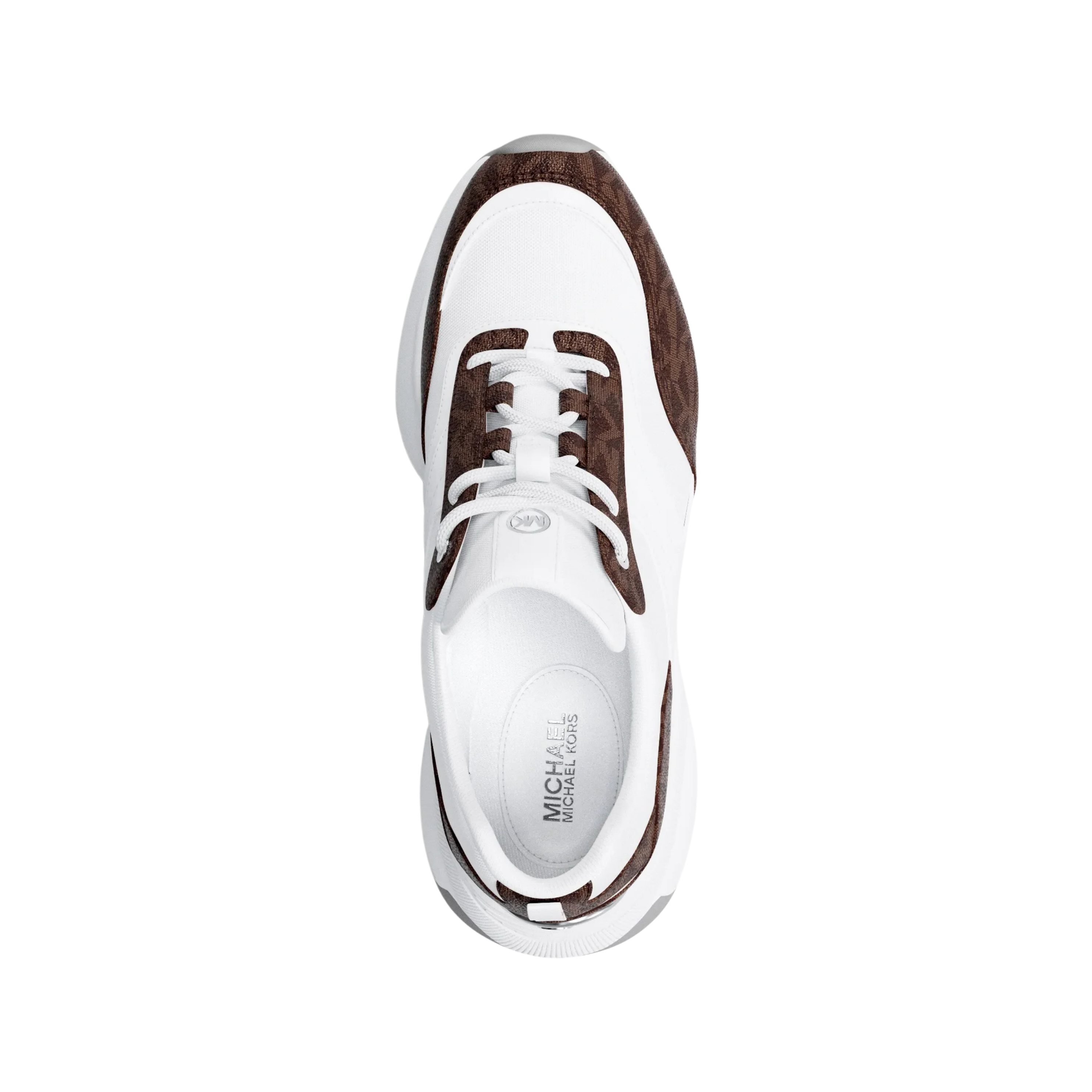 Michael Kors Women Kaia Signature Logo Trainer - White Brown