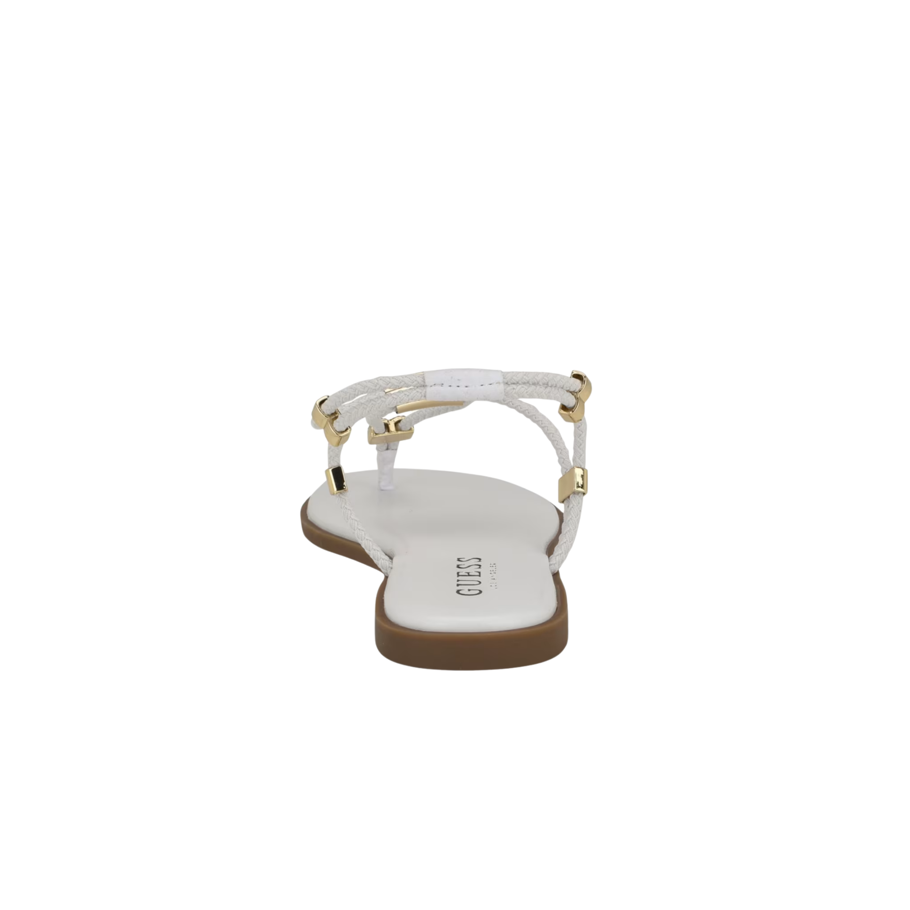 Guess Women Casens Stretch Cord Backstrap Sandals - White