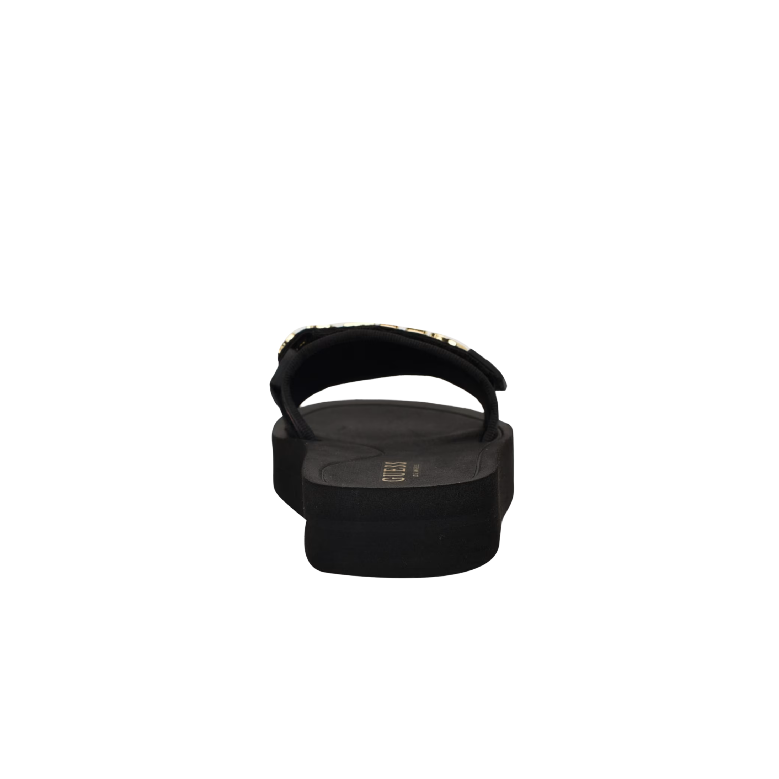 Guess Women Peers Logo Slide Sandals - Black Animal