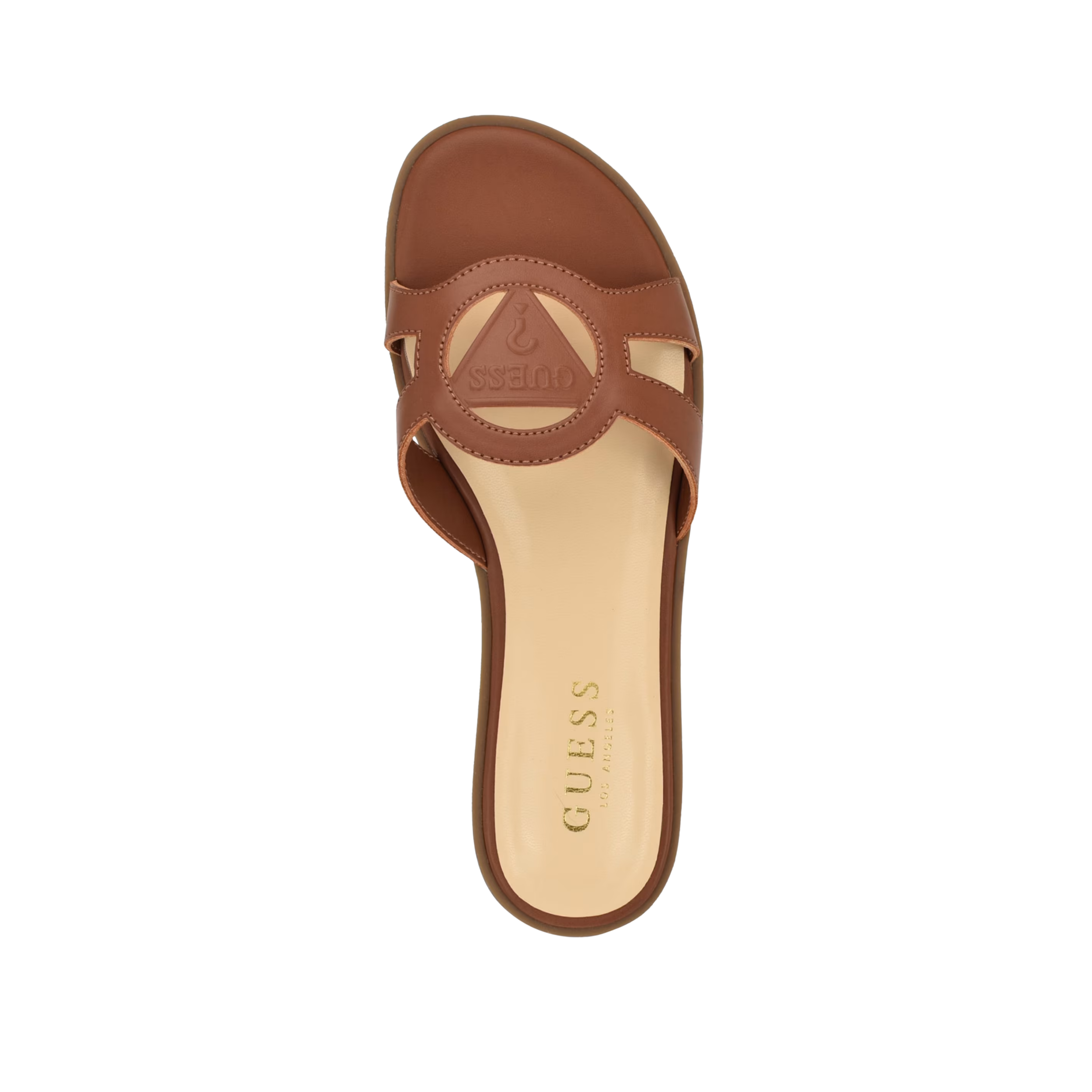 Guess Women Mazzie Cutout Guess Slide Sandals - Beige