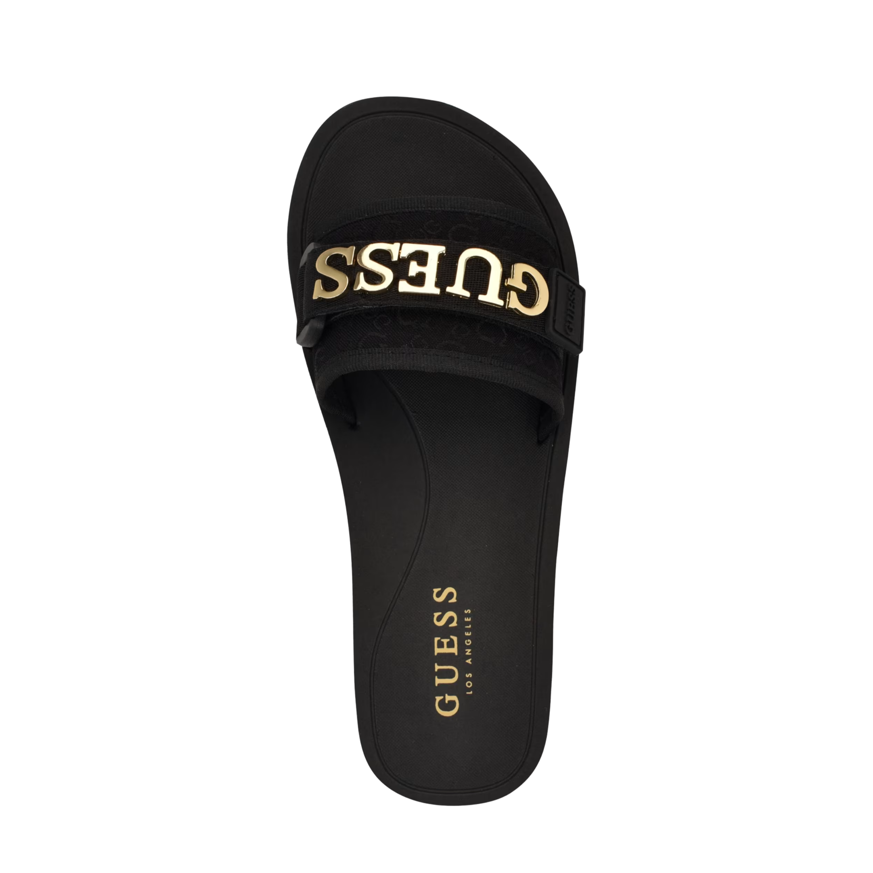 Guess Women Peers Logo Slide Sandals - Black