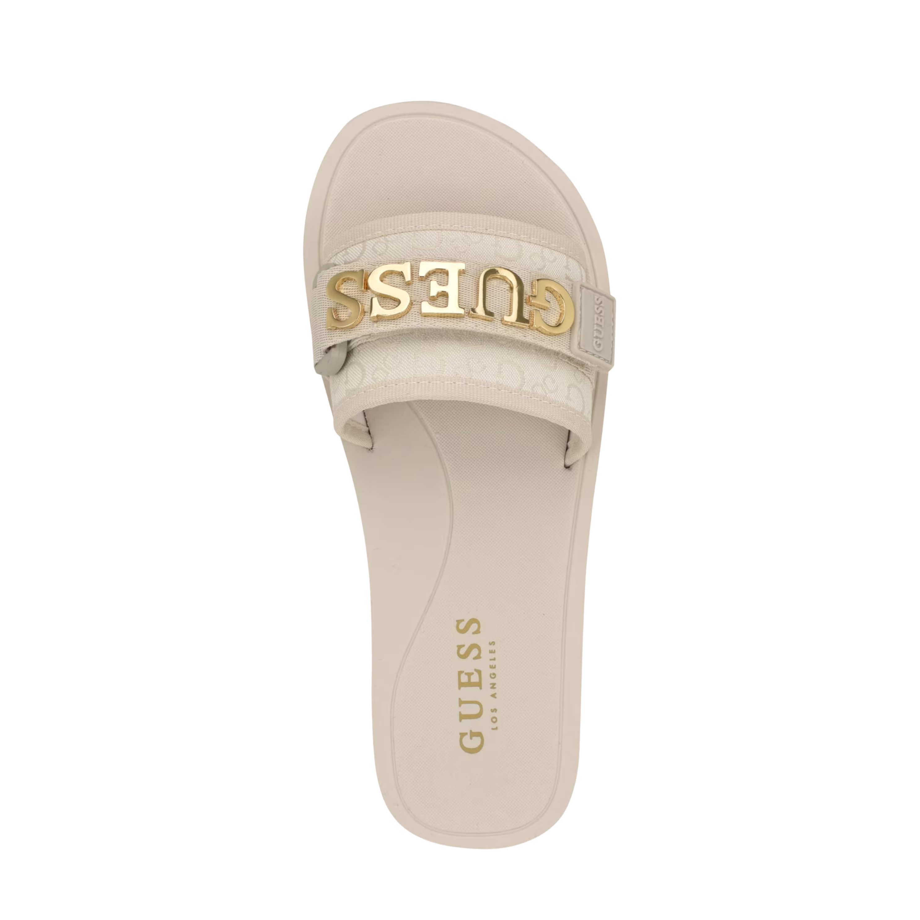 Guess Women Peers Logo Slide Sandals - Off White