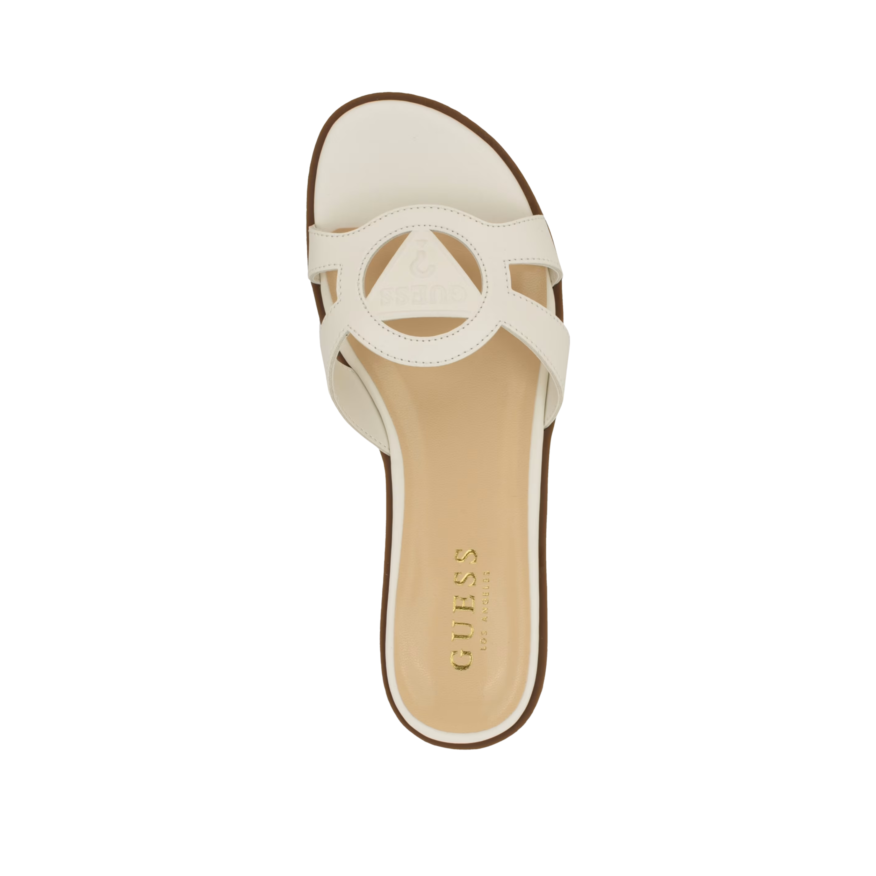 Guess Women Mazzie Cutout Guess Slide Sandals - White