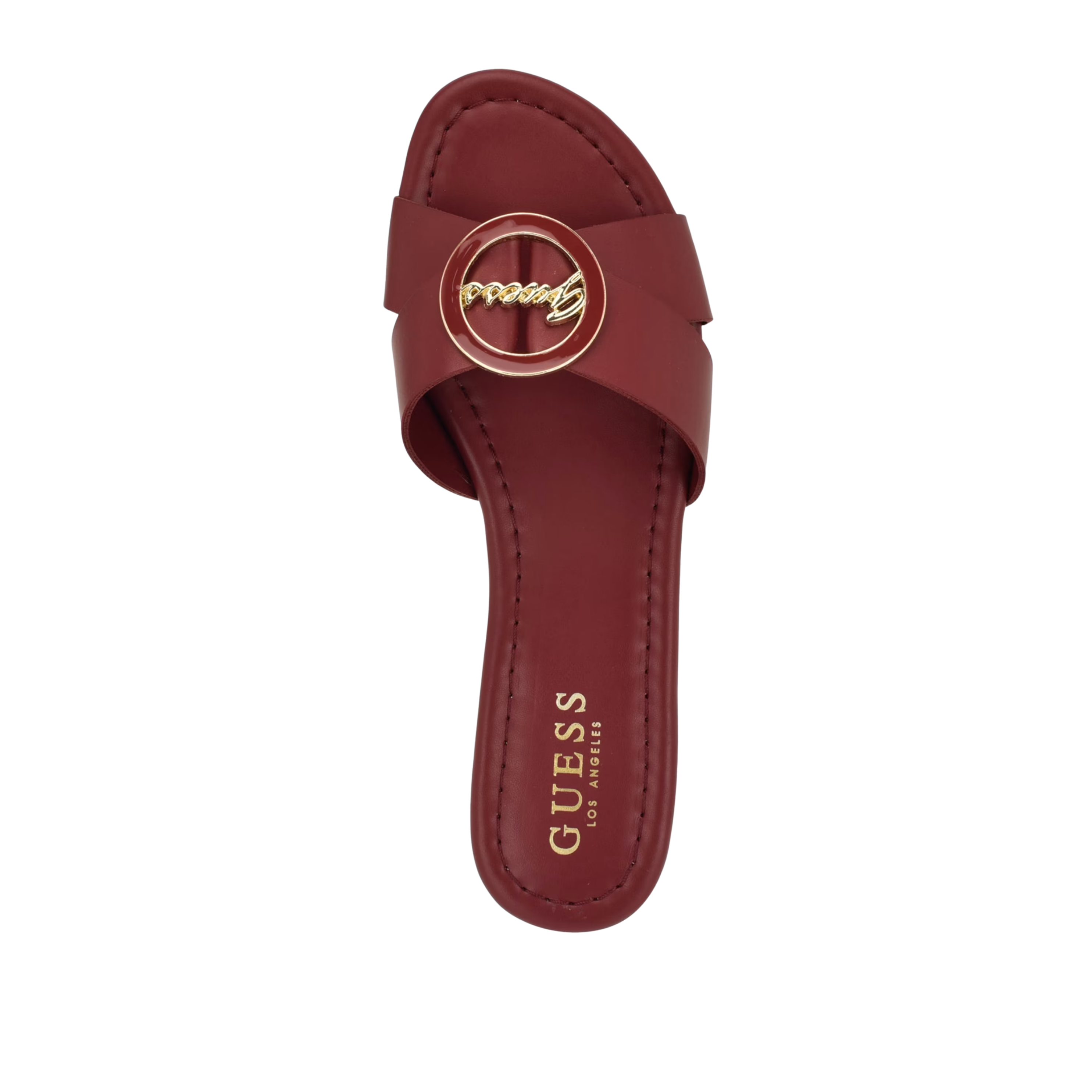 Guess Women Lydia Signature Slide Sandals - Red