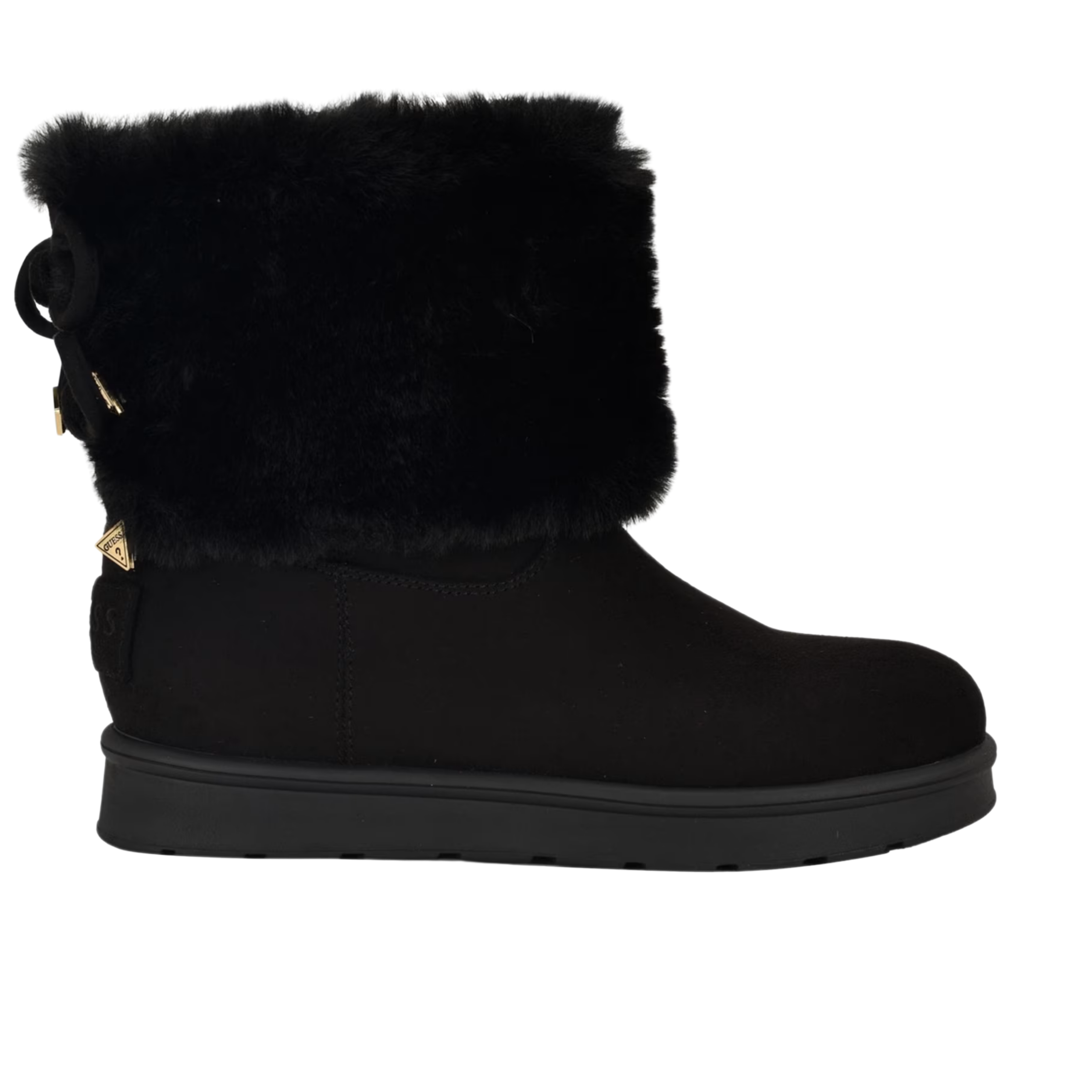 Guess Women Lenoria Shearling Bowtie - Black