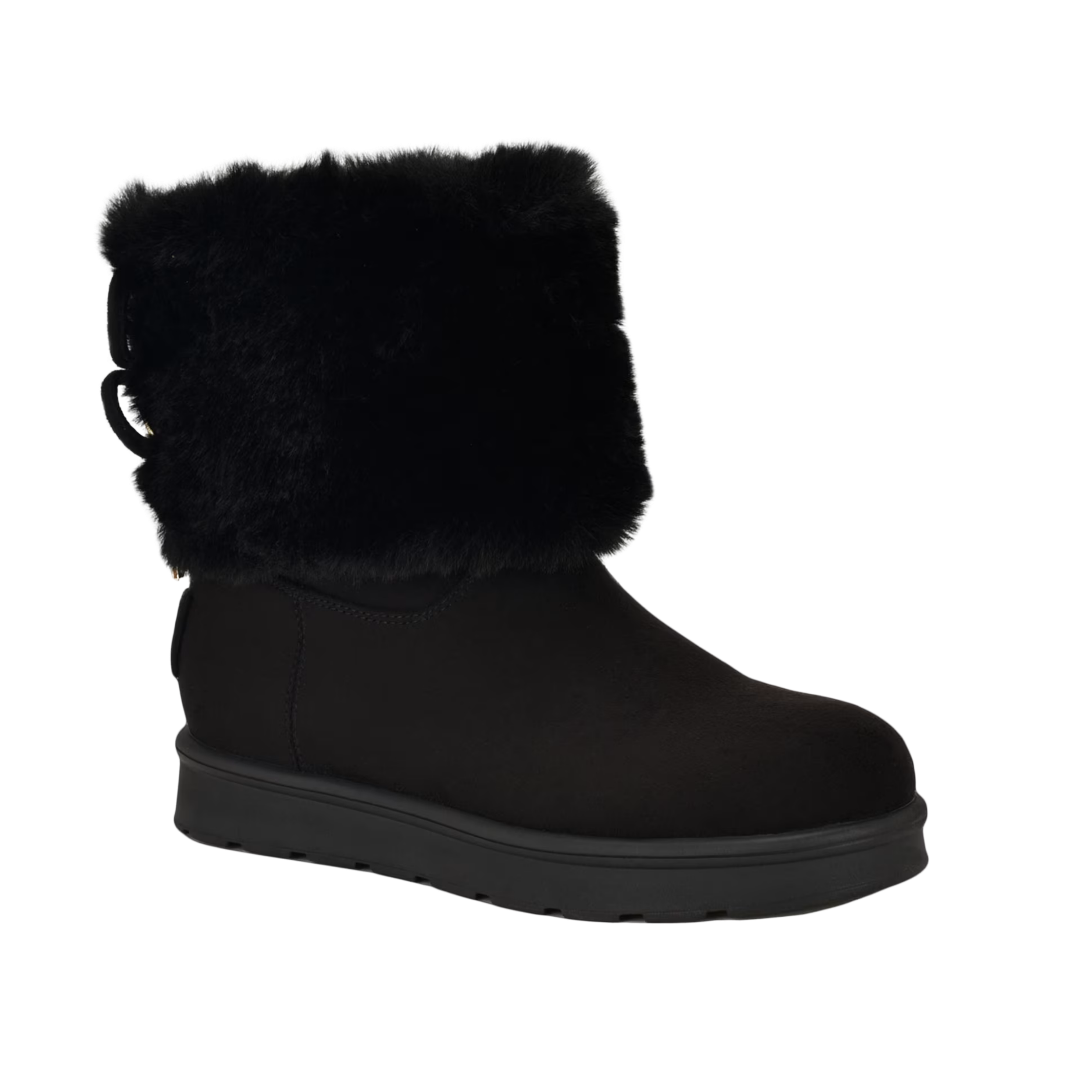 Guess Women Lenoria Shearling Bowtie - Black