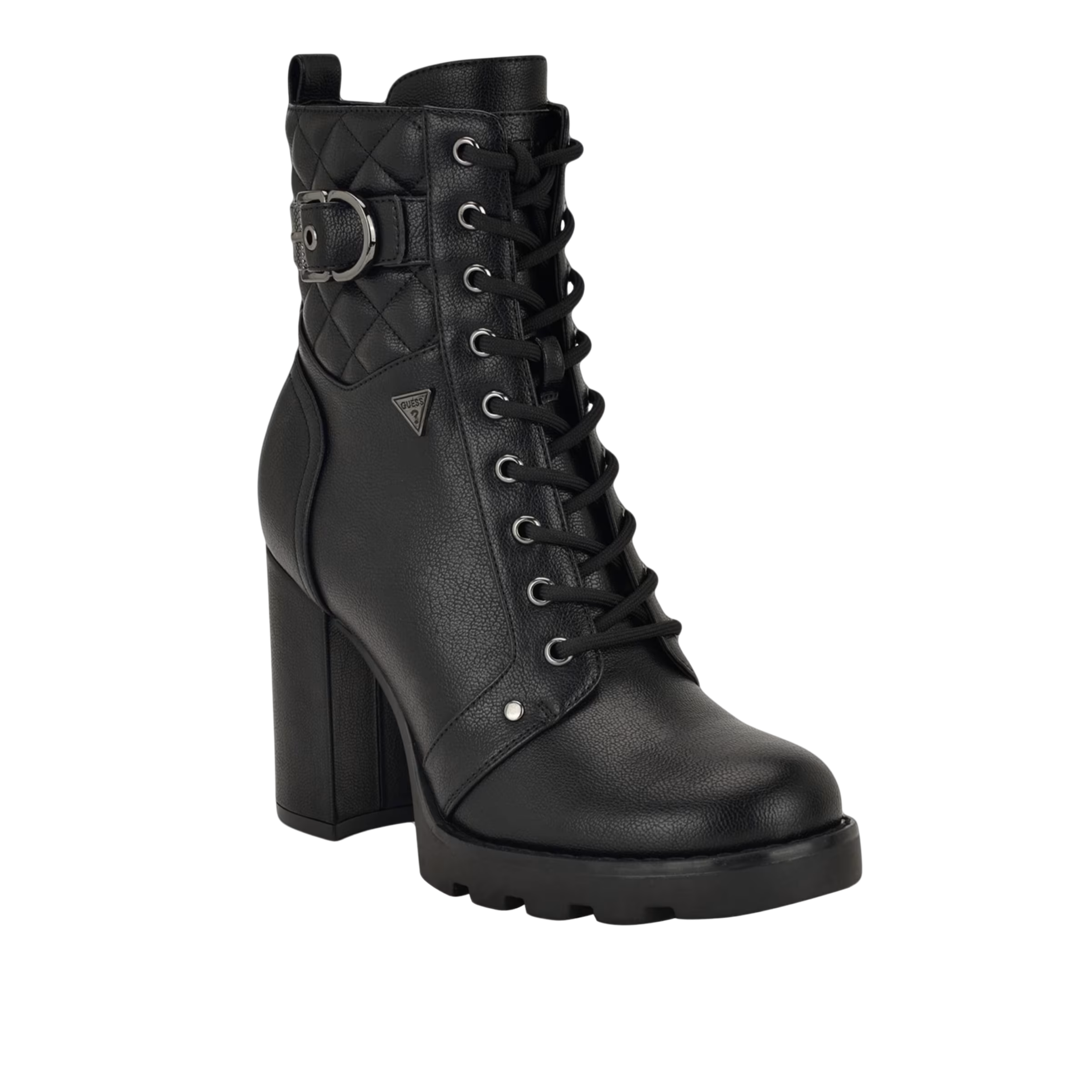 Guess Women Novvia Heeled Hiker Booties - Black