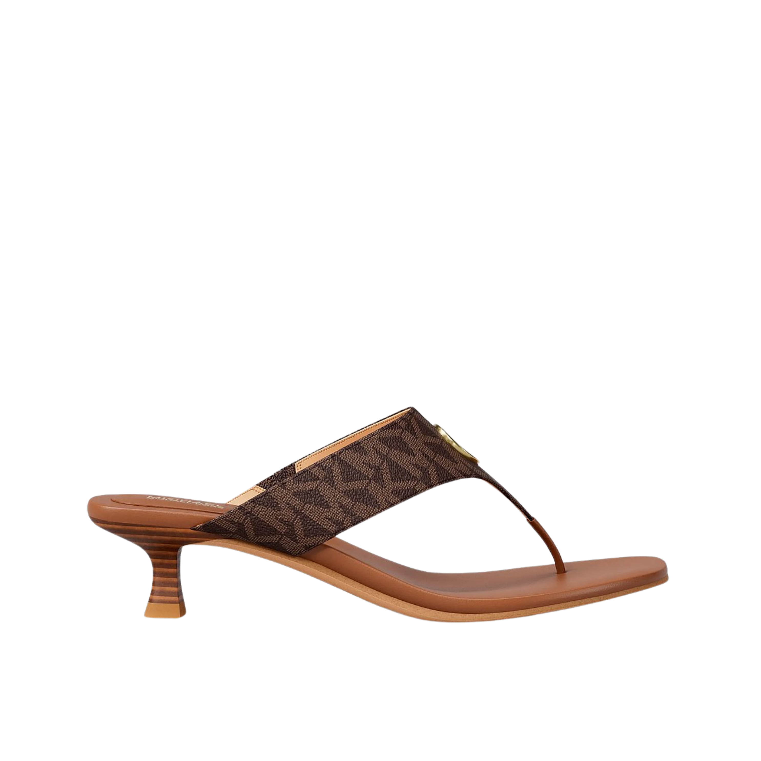 Michael Kors Women Anneka Signature Logo Thong Sandal - Brown Multi
