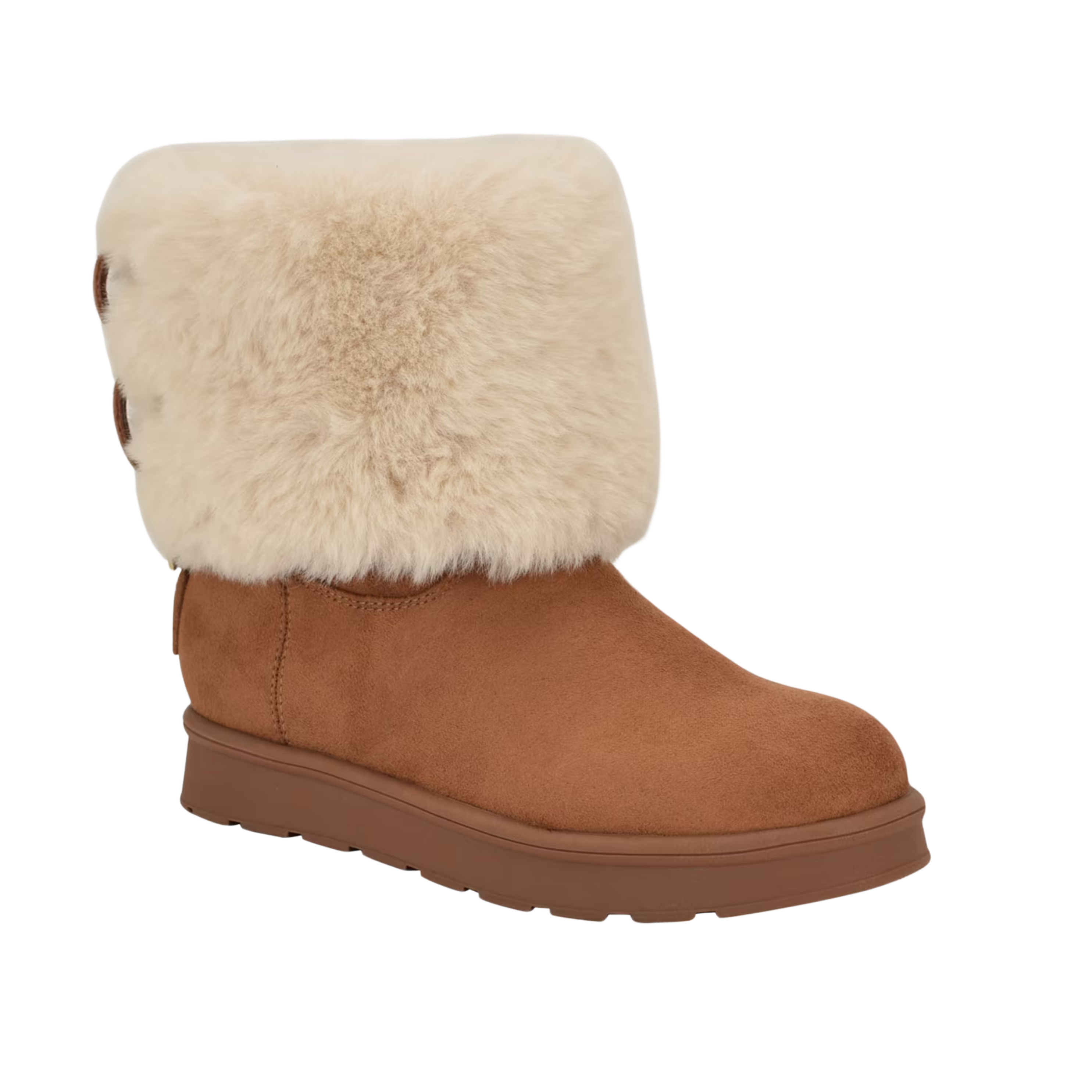 Guess Women Lenoria Shearling Bowtie - Brown