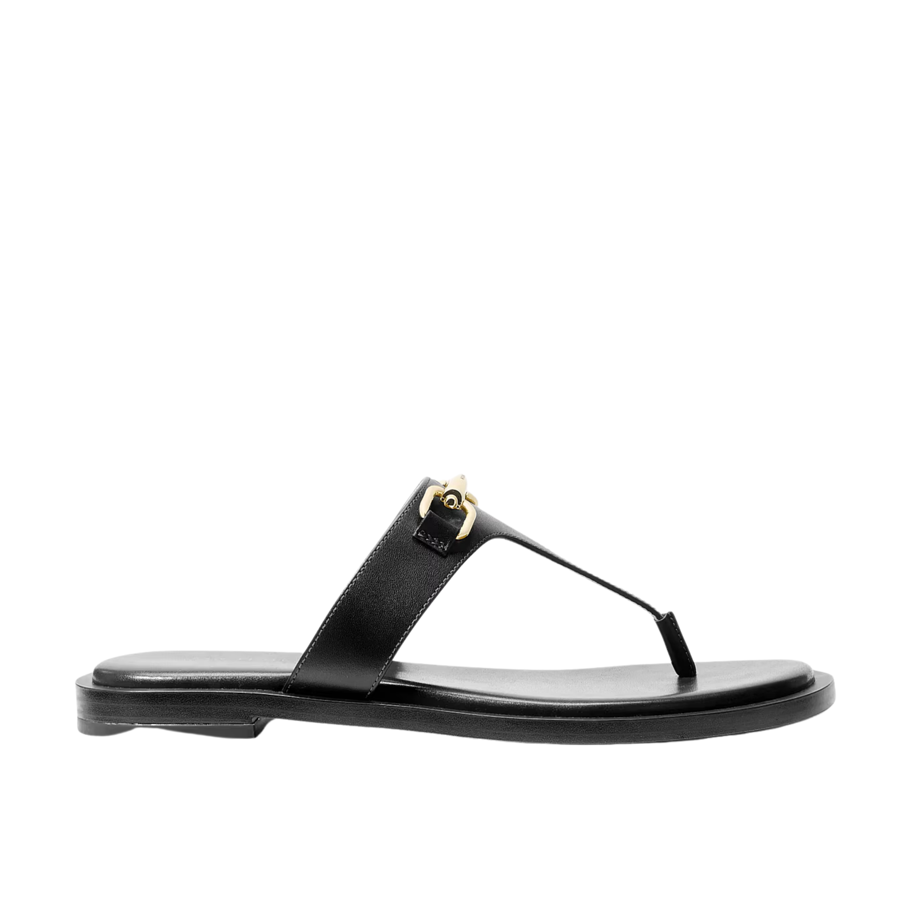 Michael Kors Women Carson Leather Sandal - Black