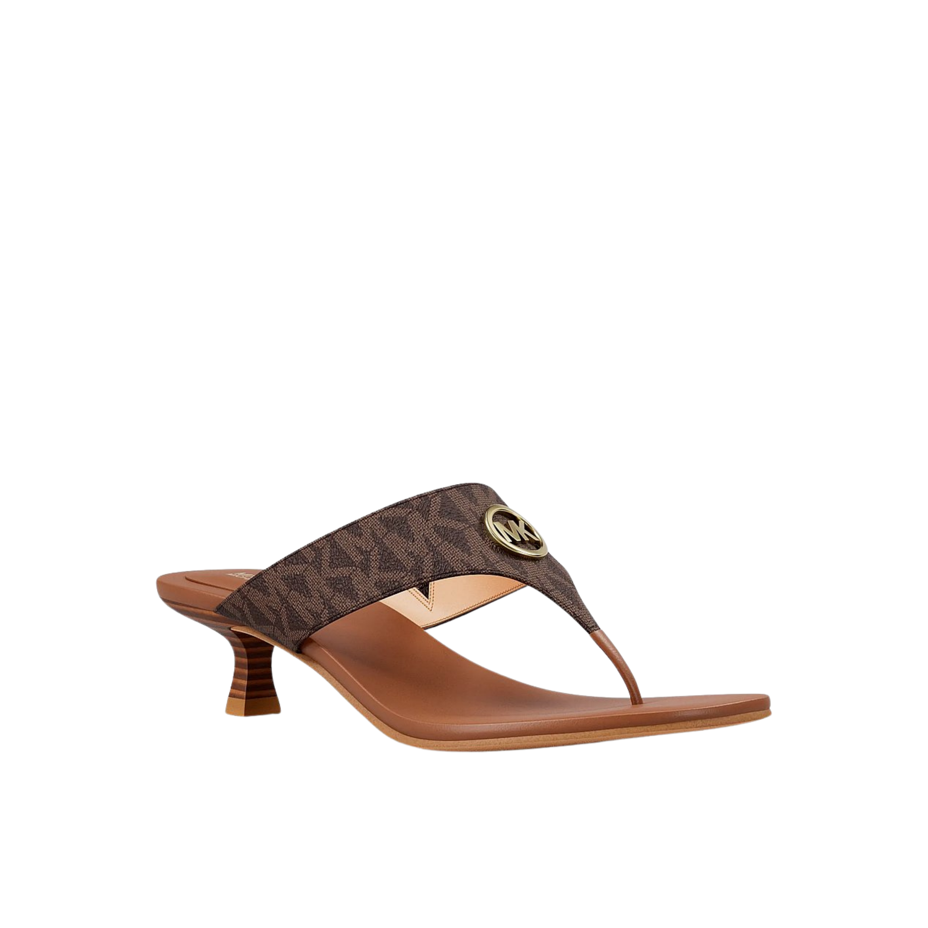 Michael Kors Women Anneka Signature Logo Thong Sandal - Brown Multi