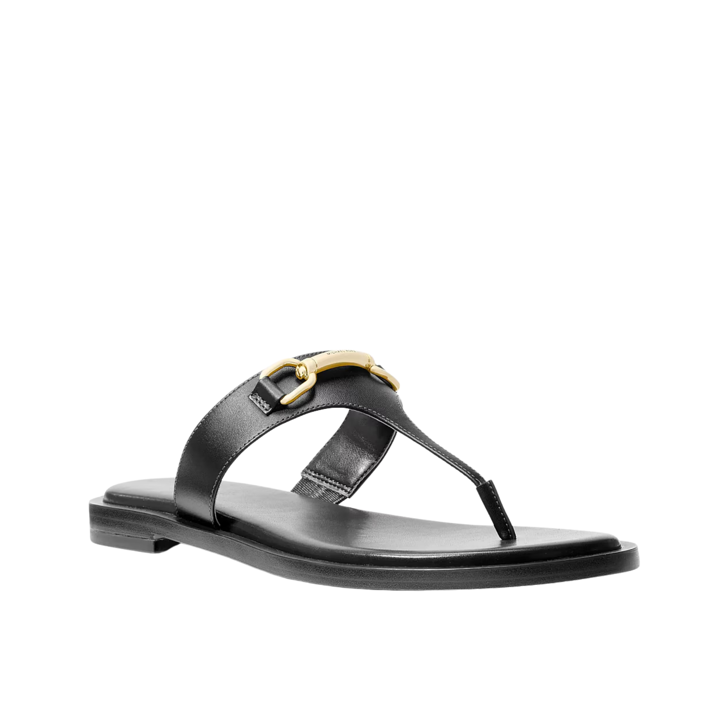 Michael Kors Women Carson Leather Sandal - Black