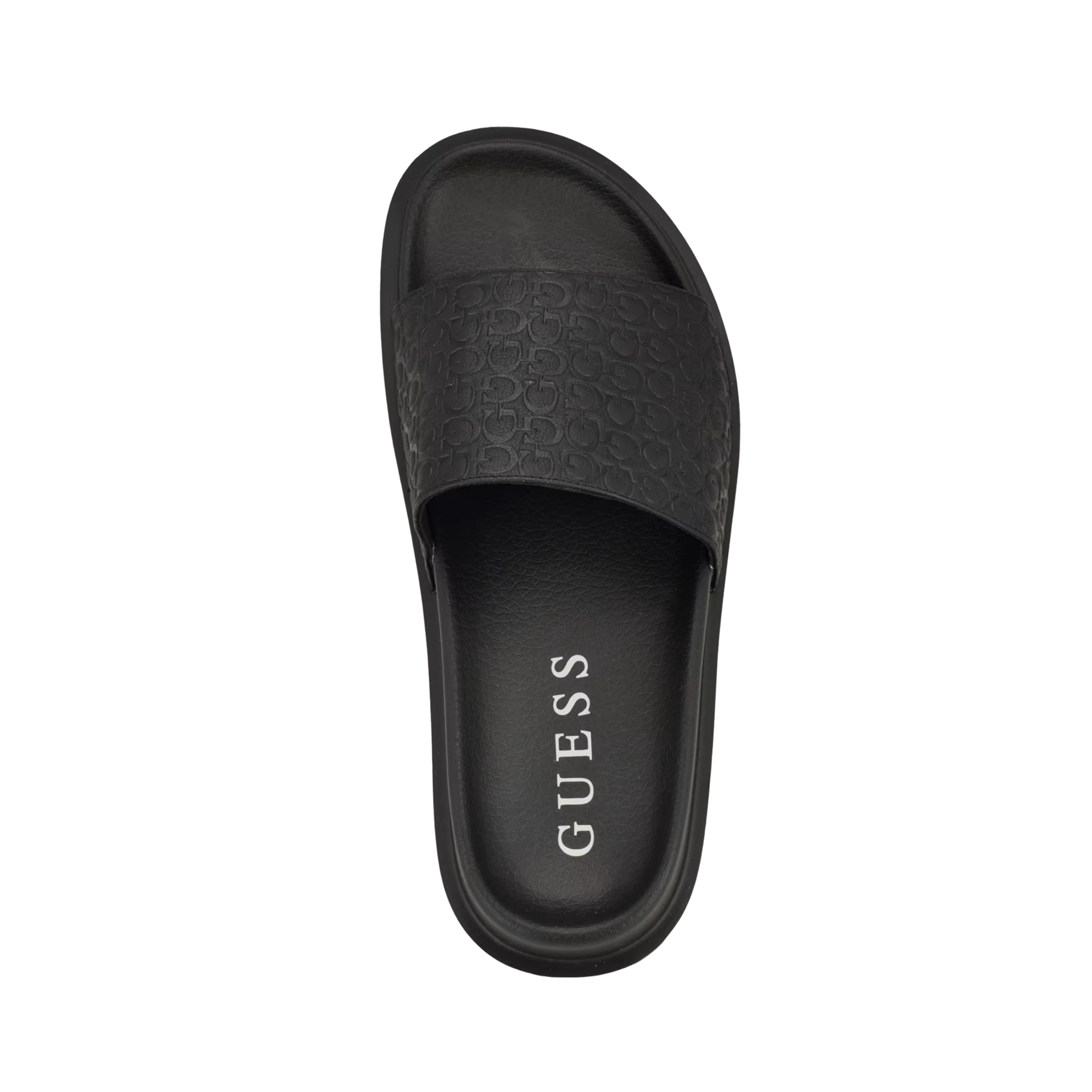 Guess Men Vartino Logo Slide Sandals - Black 001