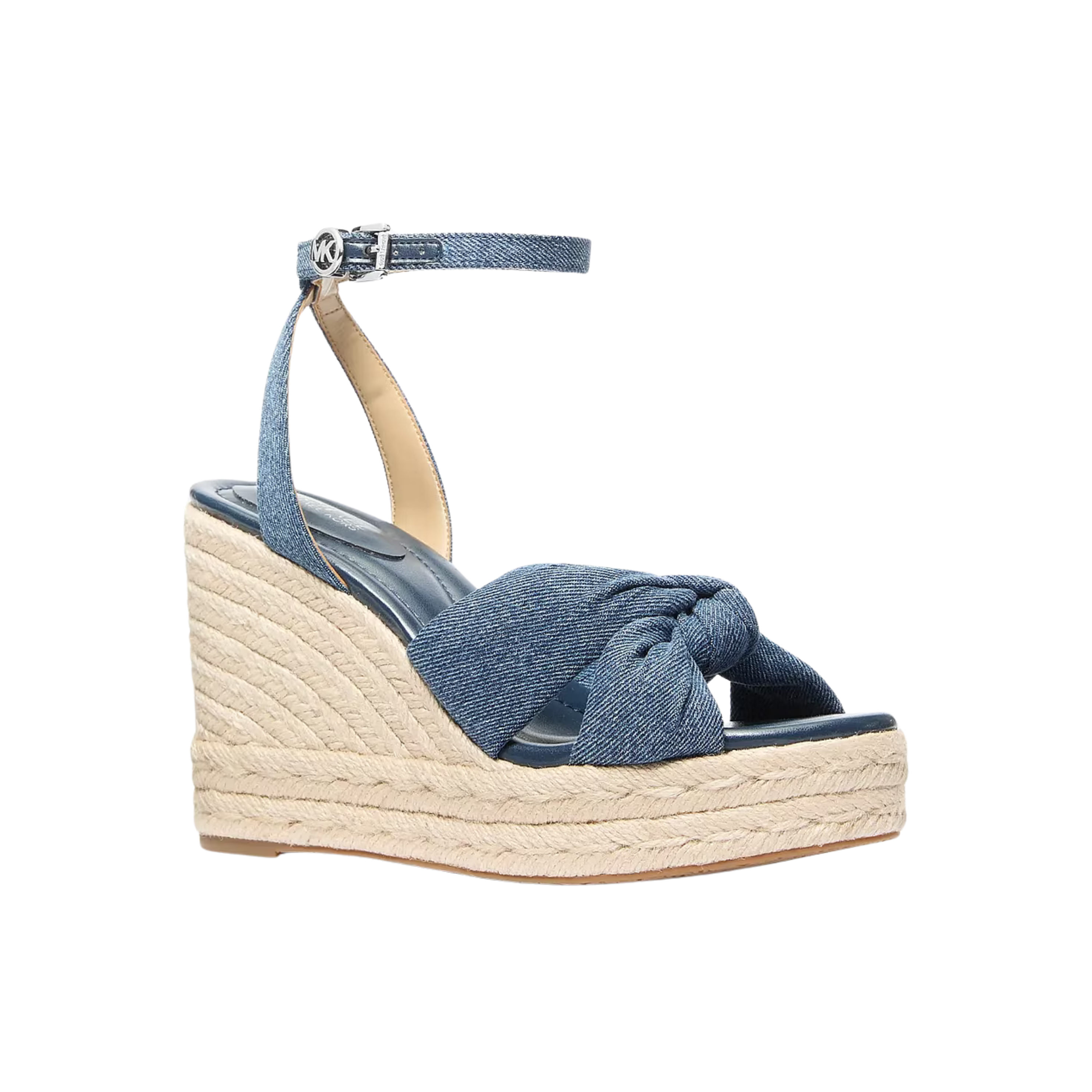 Michael Kors Women Elena Denim Wedge Sandal - DK VT Bluwsh