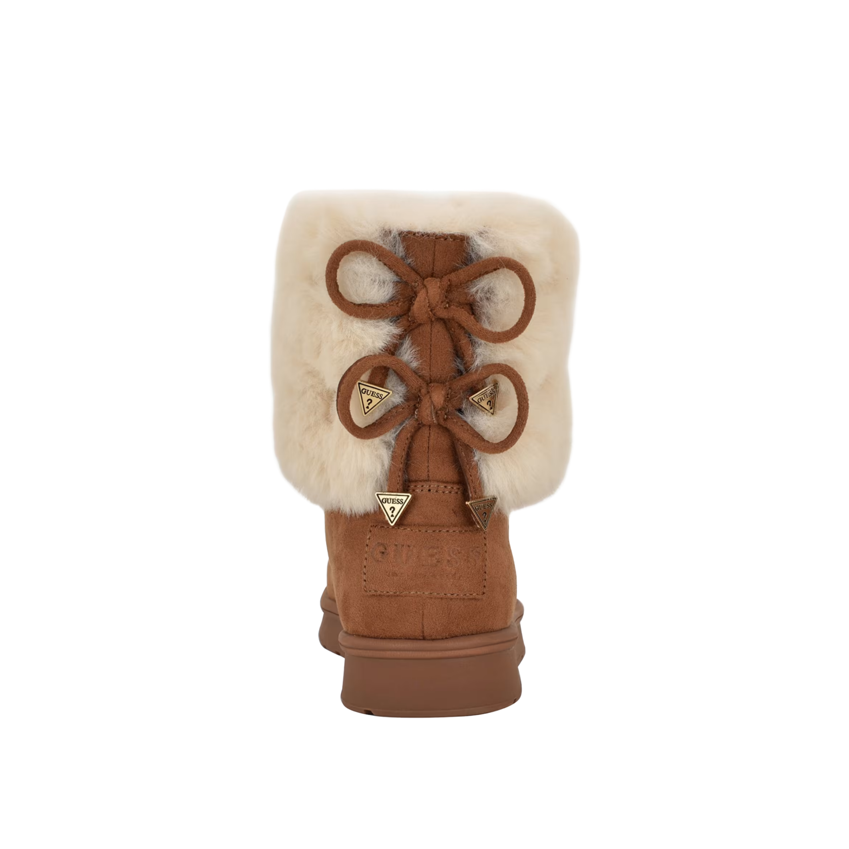 Guess Women Lenoria Shearling Bowtie - Brown