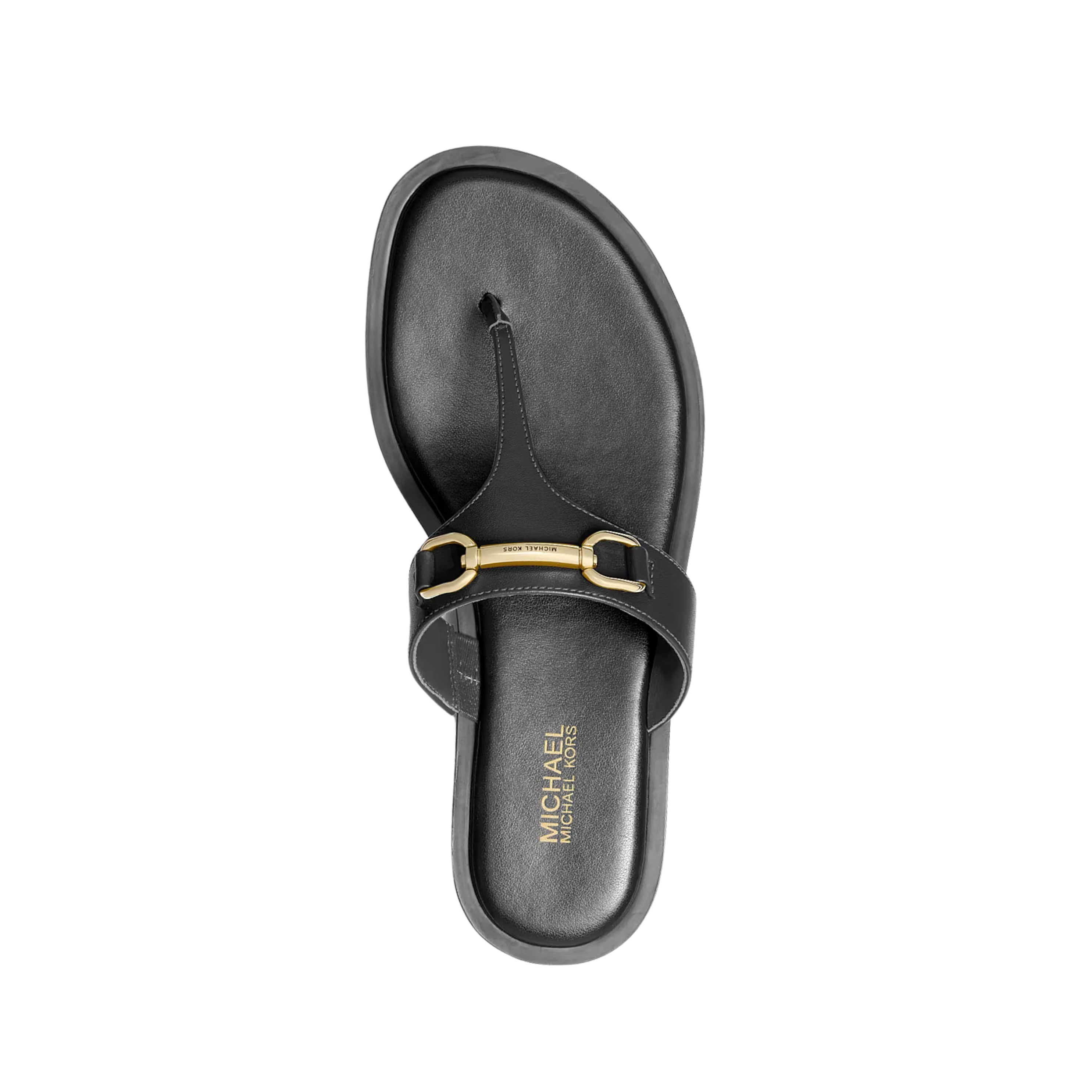 Michael Kors Women Carson Leather Sandal - Black