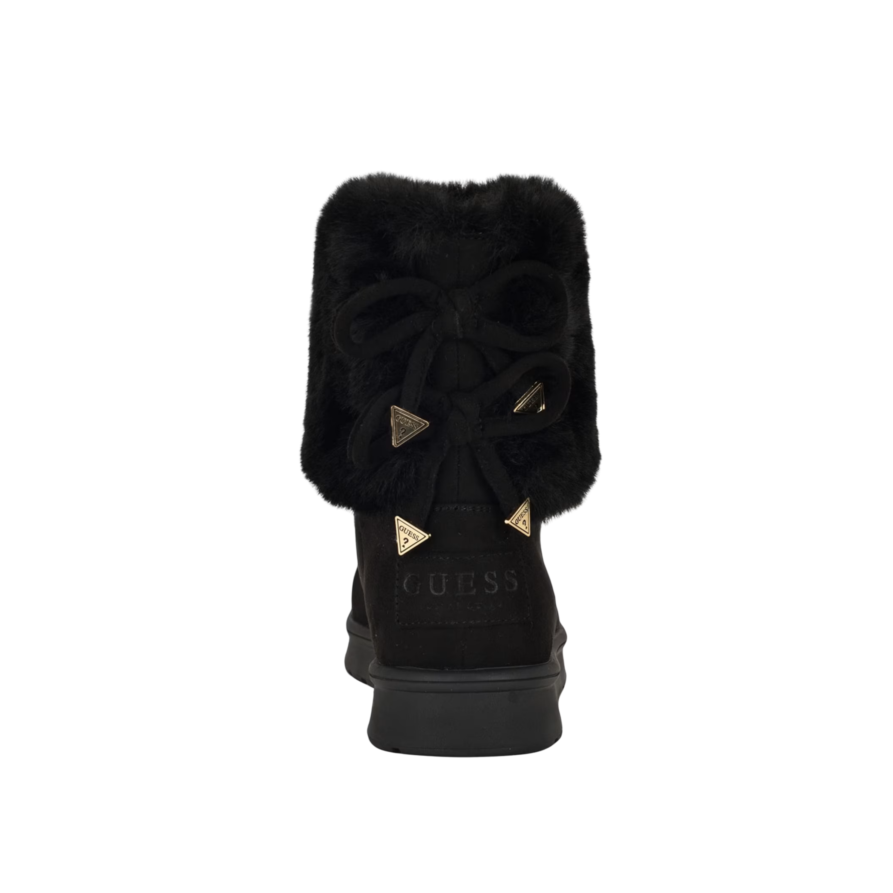 Guess Women Lenoria Shearling Bowtie - Black