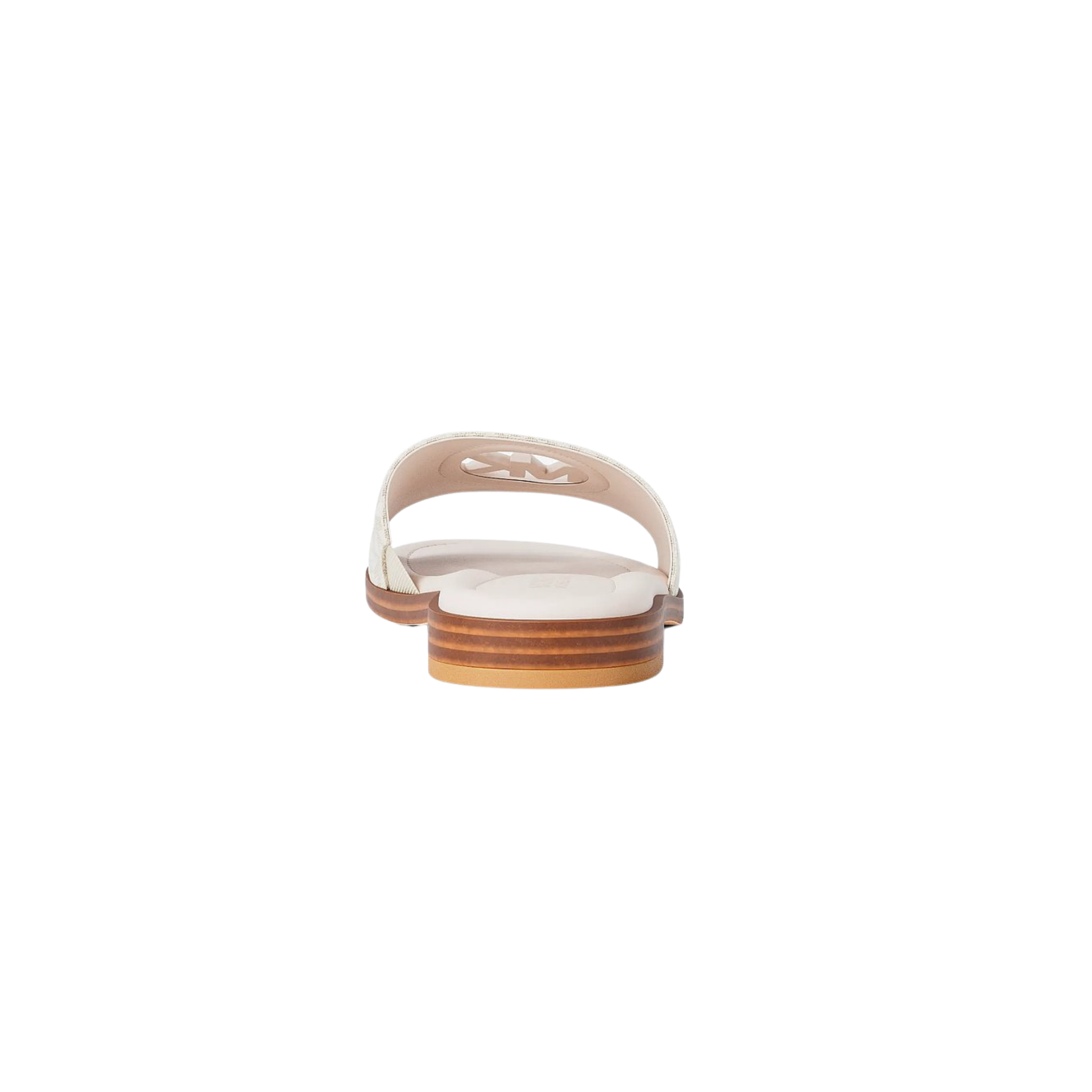 Michael Kors Women Carissa Signature Logo Slide Sandal - Vainilla Combo