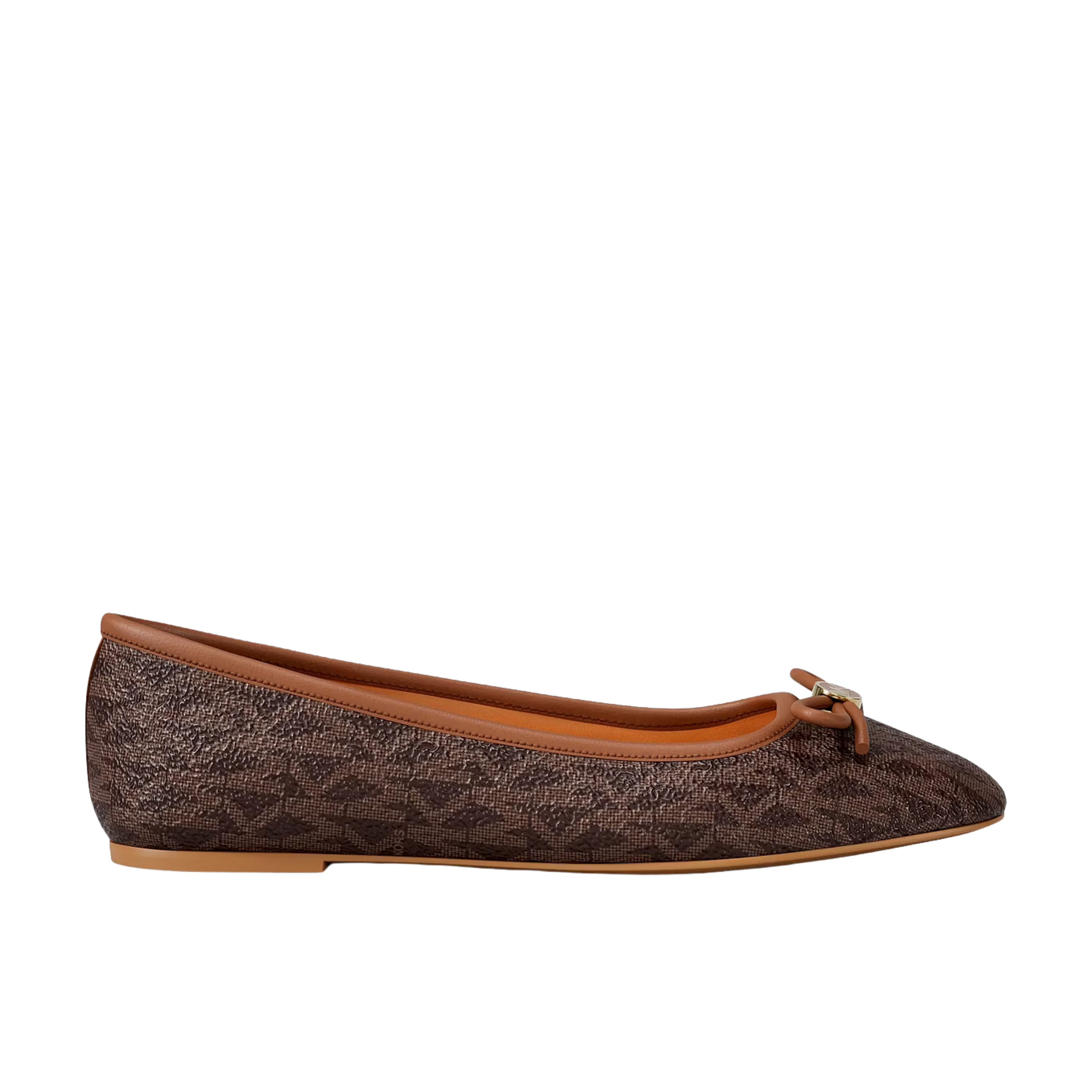 Michael Kors Women Savannah Signature Logo Ballet Flat - Brown