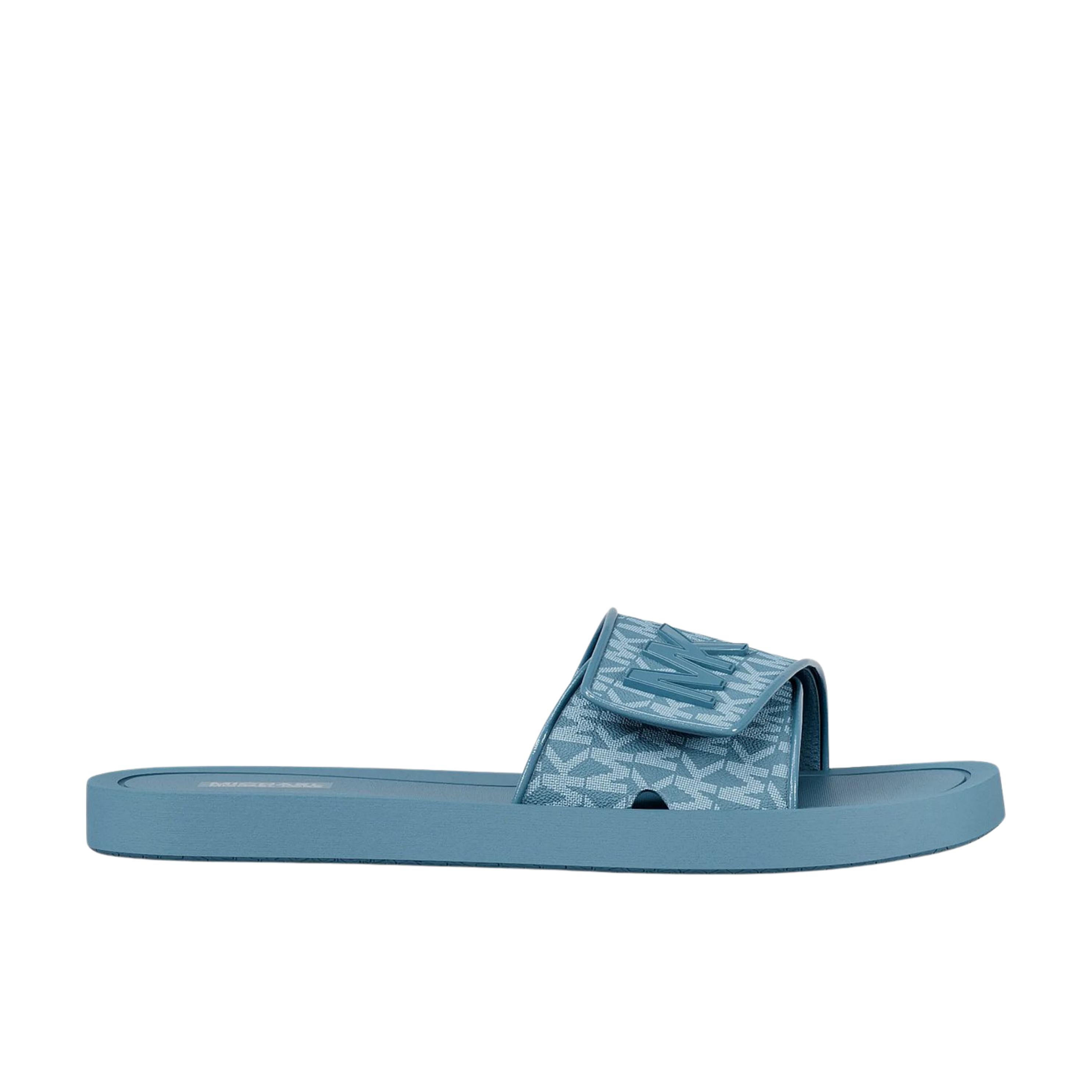 Michael Kors Women Palmer Signature Logo Slide Sandal - Denim