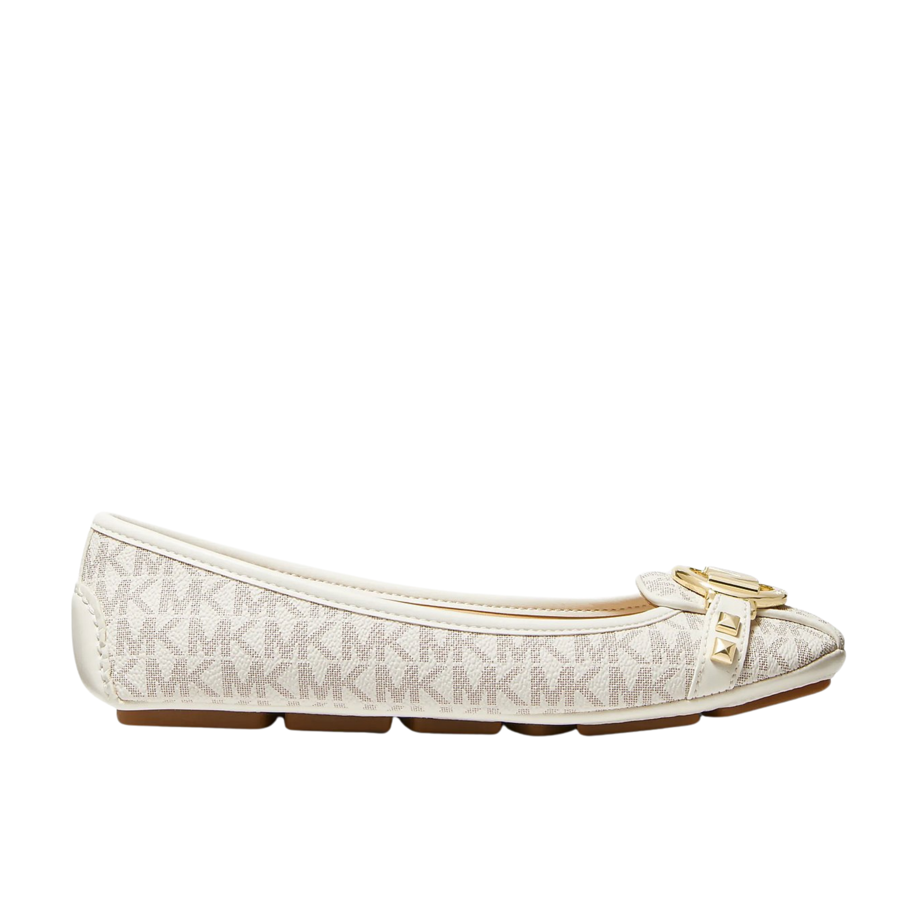 Michael Kors Women Fulton Studded Logo Moccasin - Vanilla