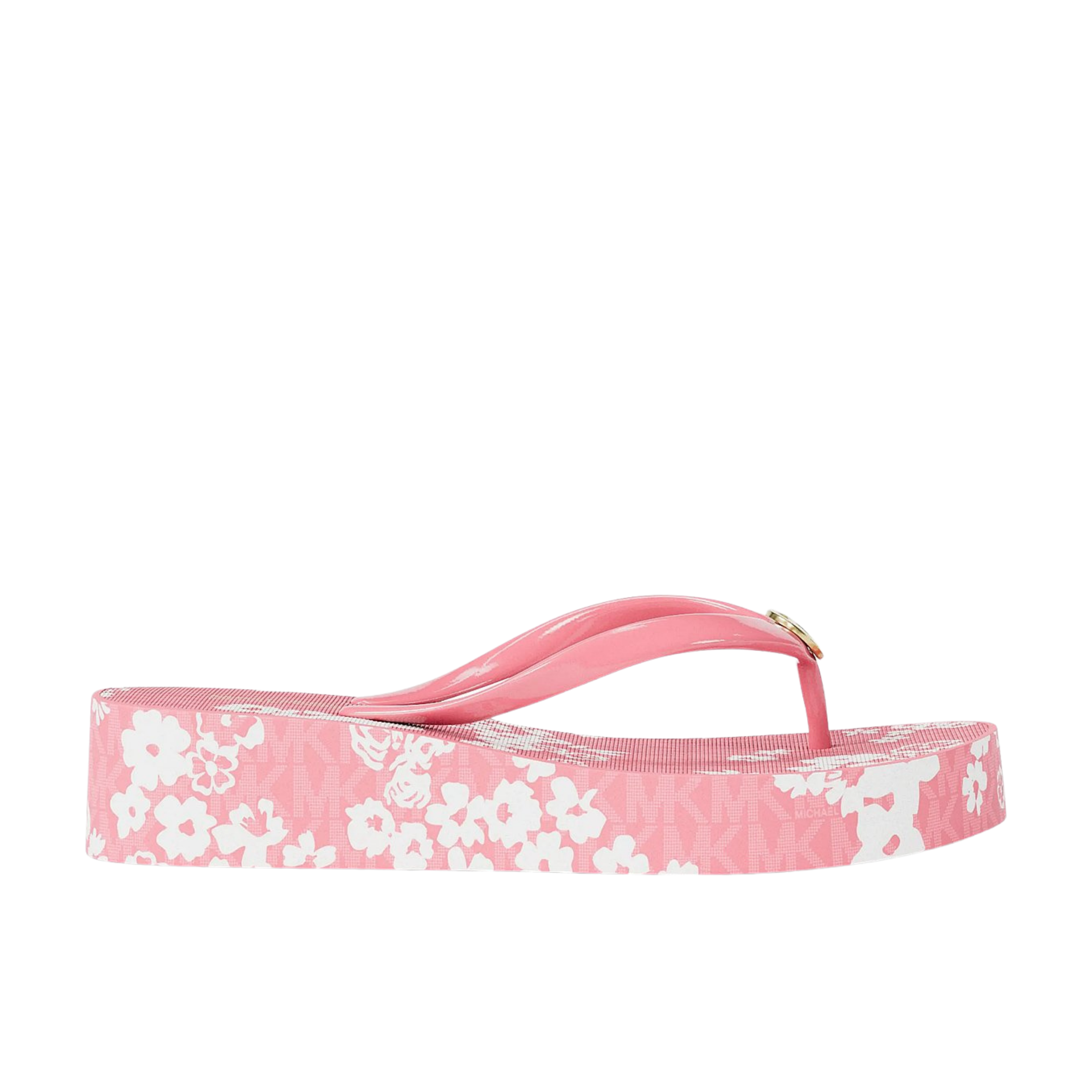 Michael Kors Women Bedford Printed Signature Logo Flip Flop - Carnation