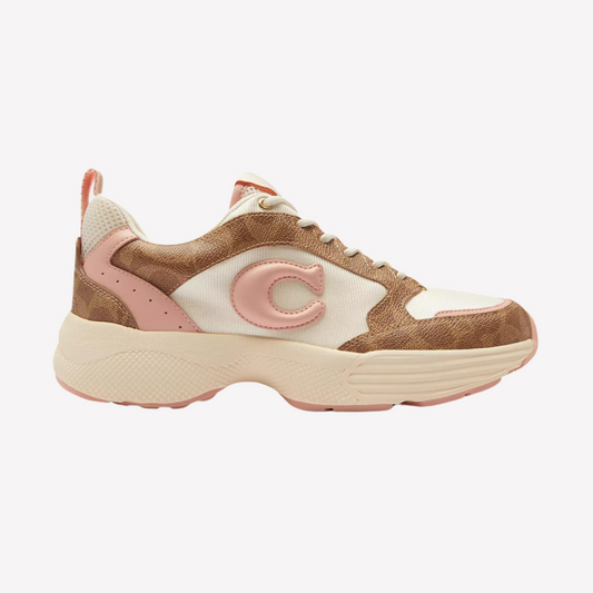 COACH Women's Strider Sneaker - Khaki Light Pink