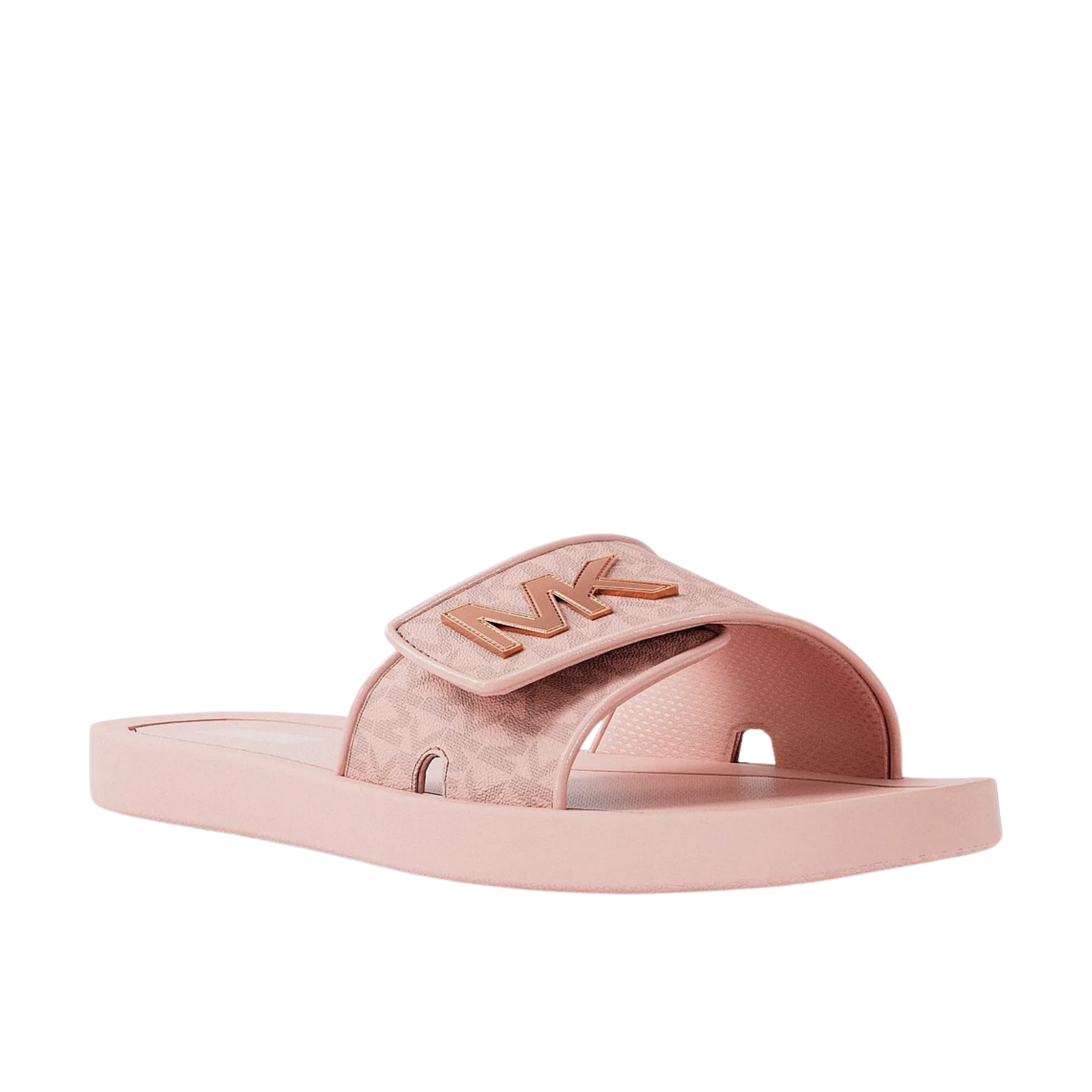 Michael Kors Women Palmer Signature Logo Slide Sandal - Powder Blush