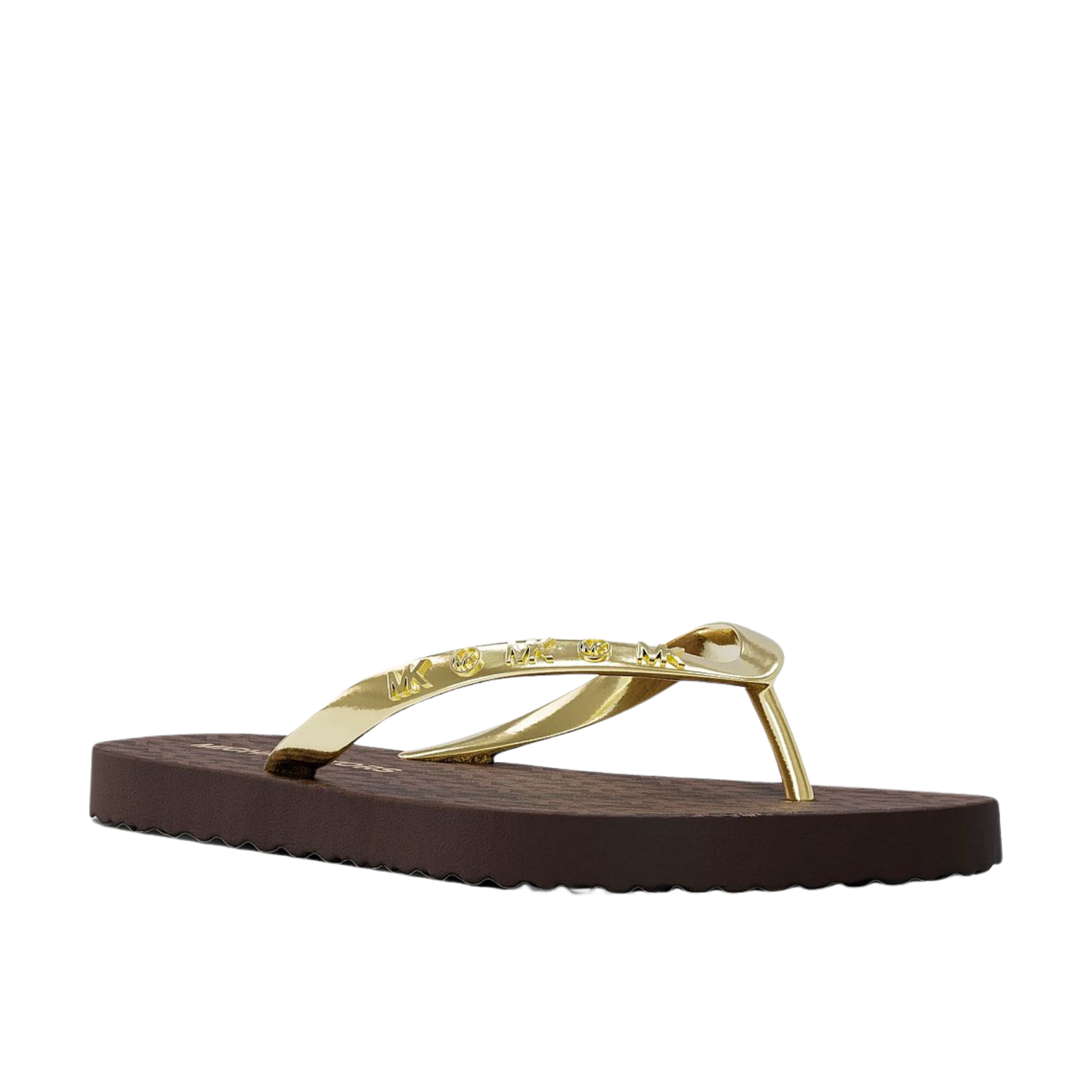 Michael Kors Women Signature Logo Flip Flops - Brown