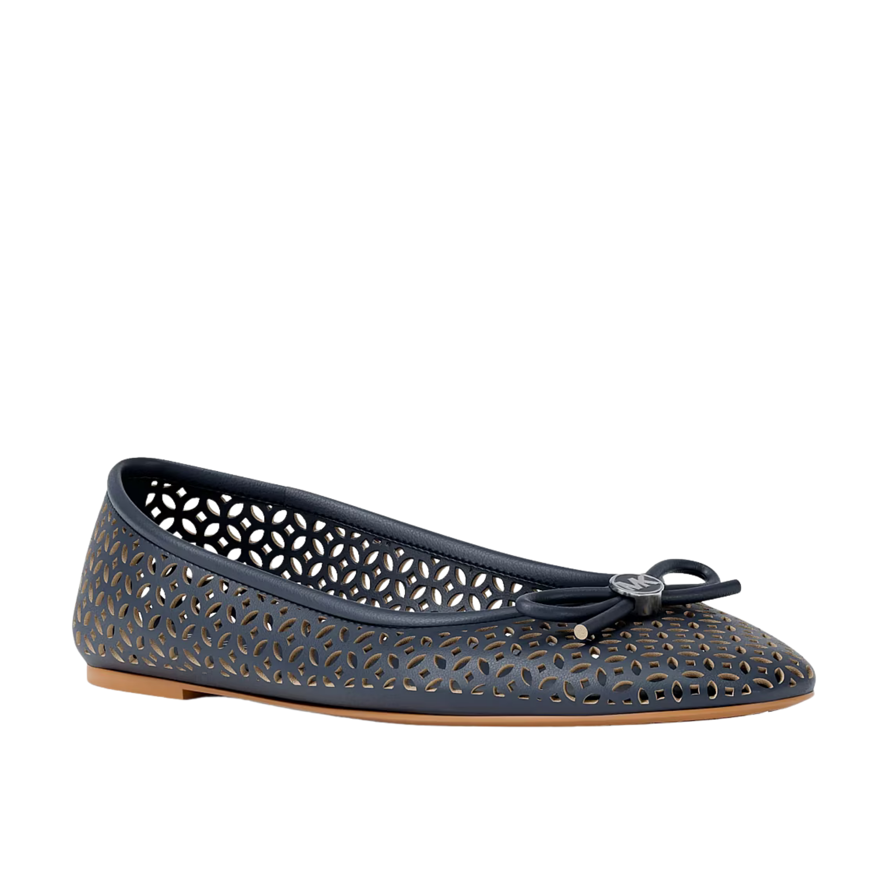 Michael Kors Women Savannah Perforated Ballet Flat - Navy