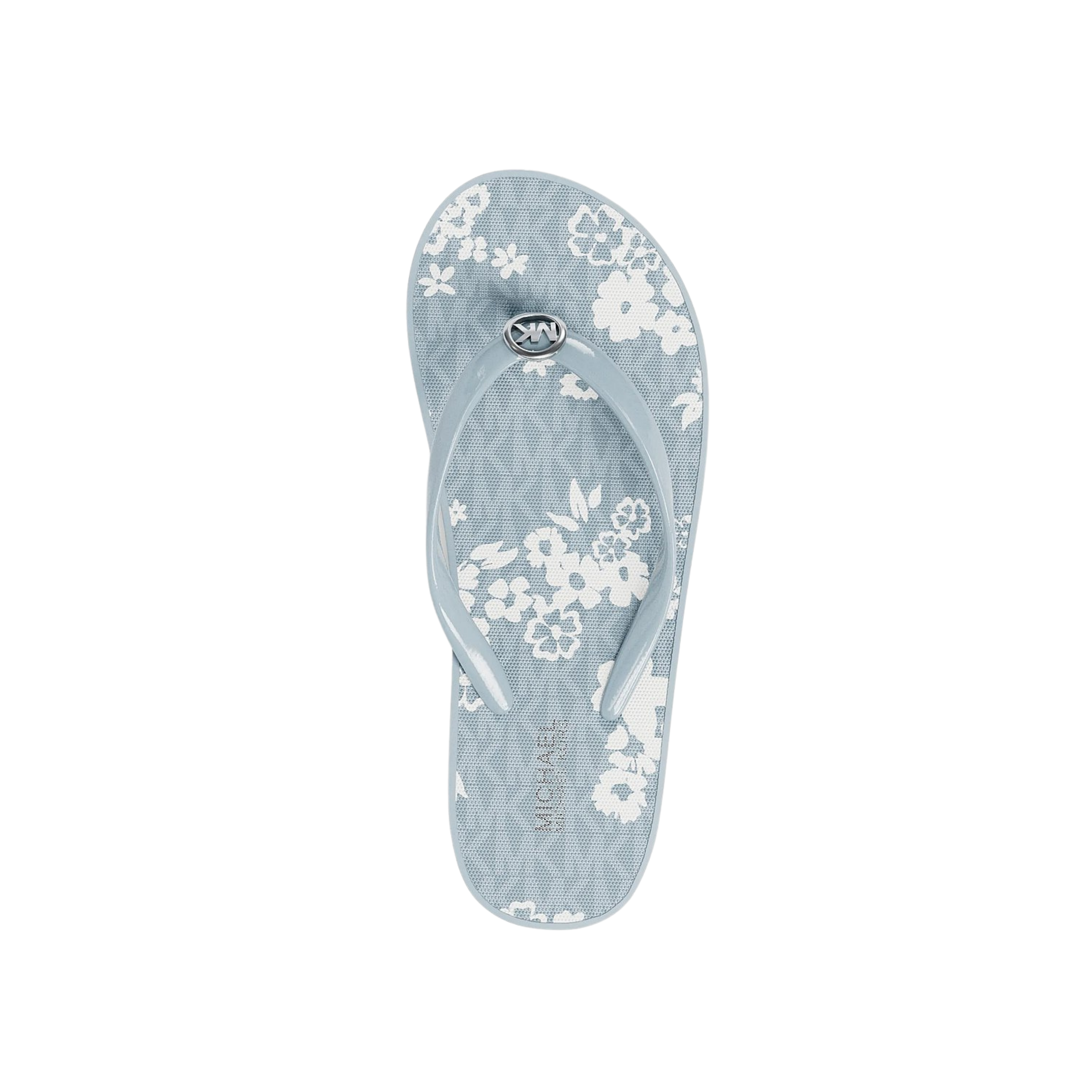 Michael Kors Women Bedford Printed Signature Logo Flip Flop - Pale Ocean