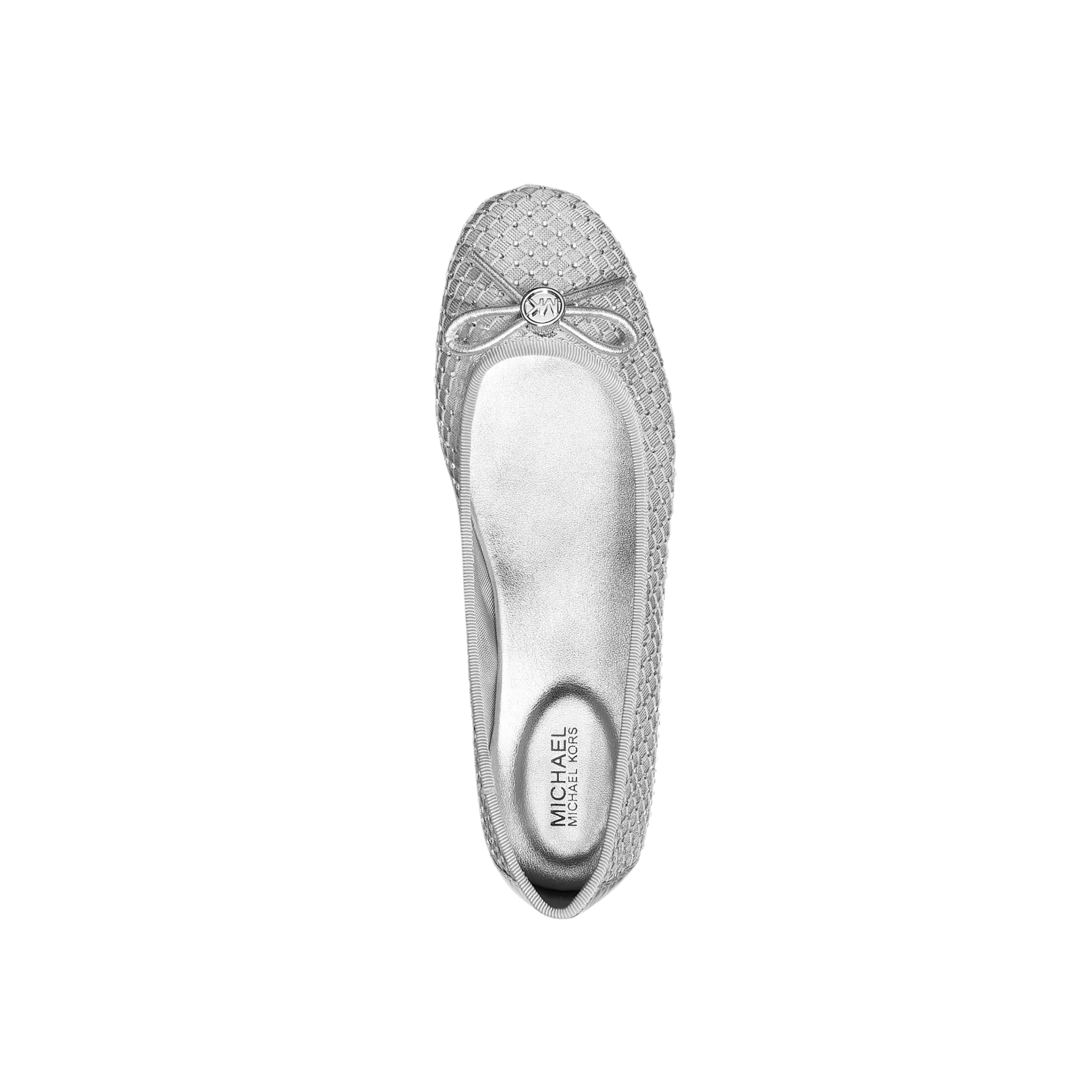Michael Kors Women Savannah Embellished Mesh Ballet Flat - Silver