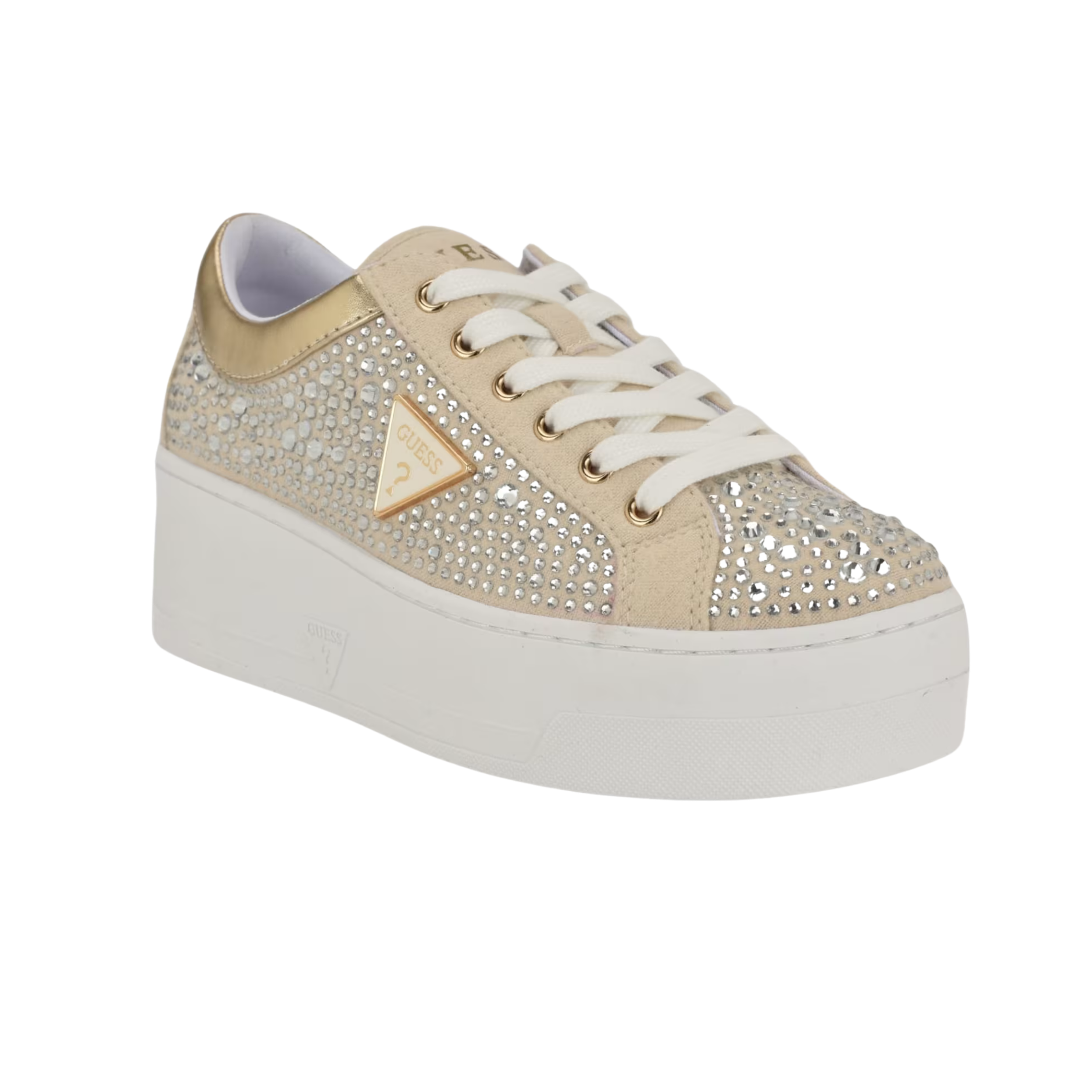 Guess Women Sonly Rhinestone Platform - Gold
