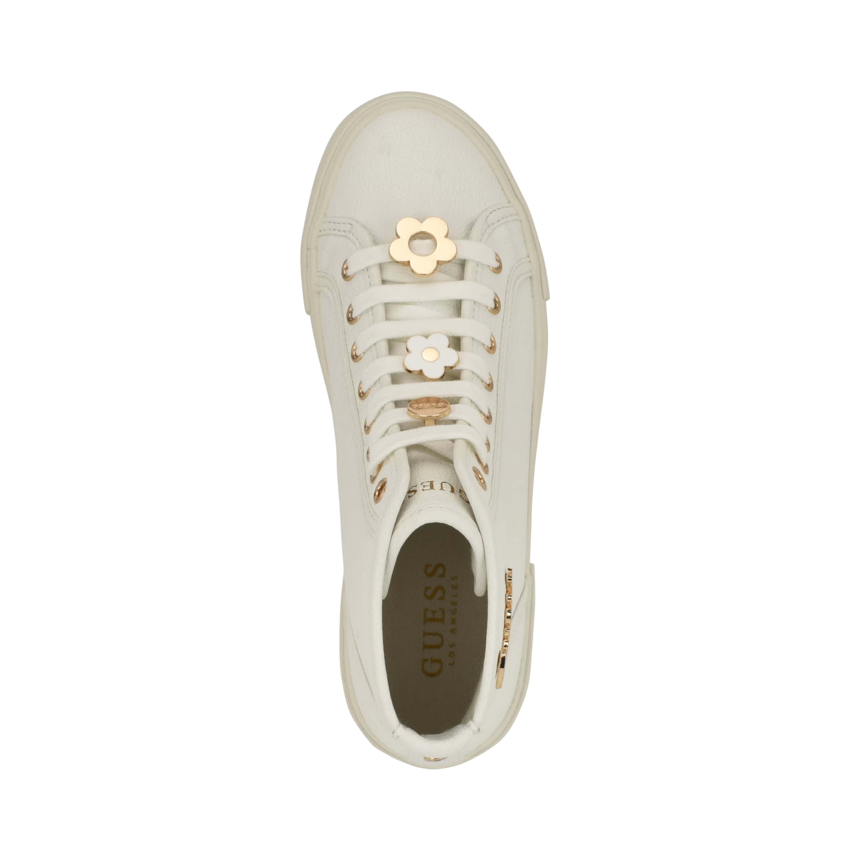 Guess Women Mailly Charm High-Top - White