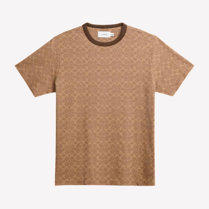 COACH Unisex Signature T Shirt -  Tan