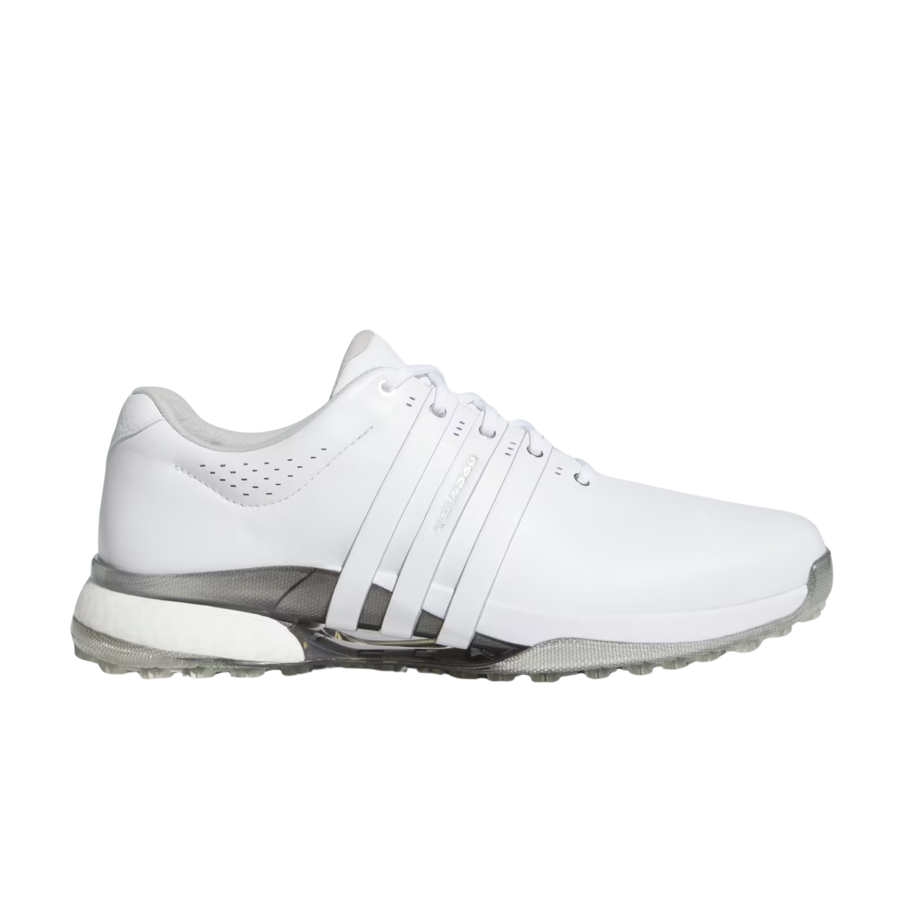Adidas Men Tour360 25 Spikeles Golf - Cloud White Silver Metallic