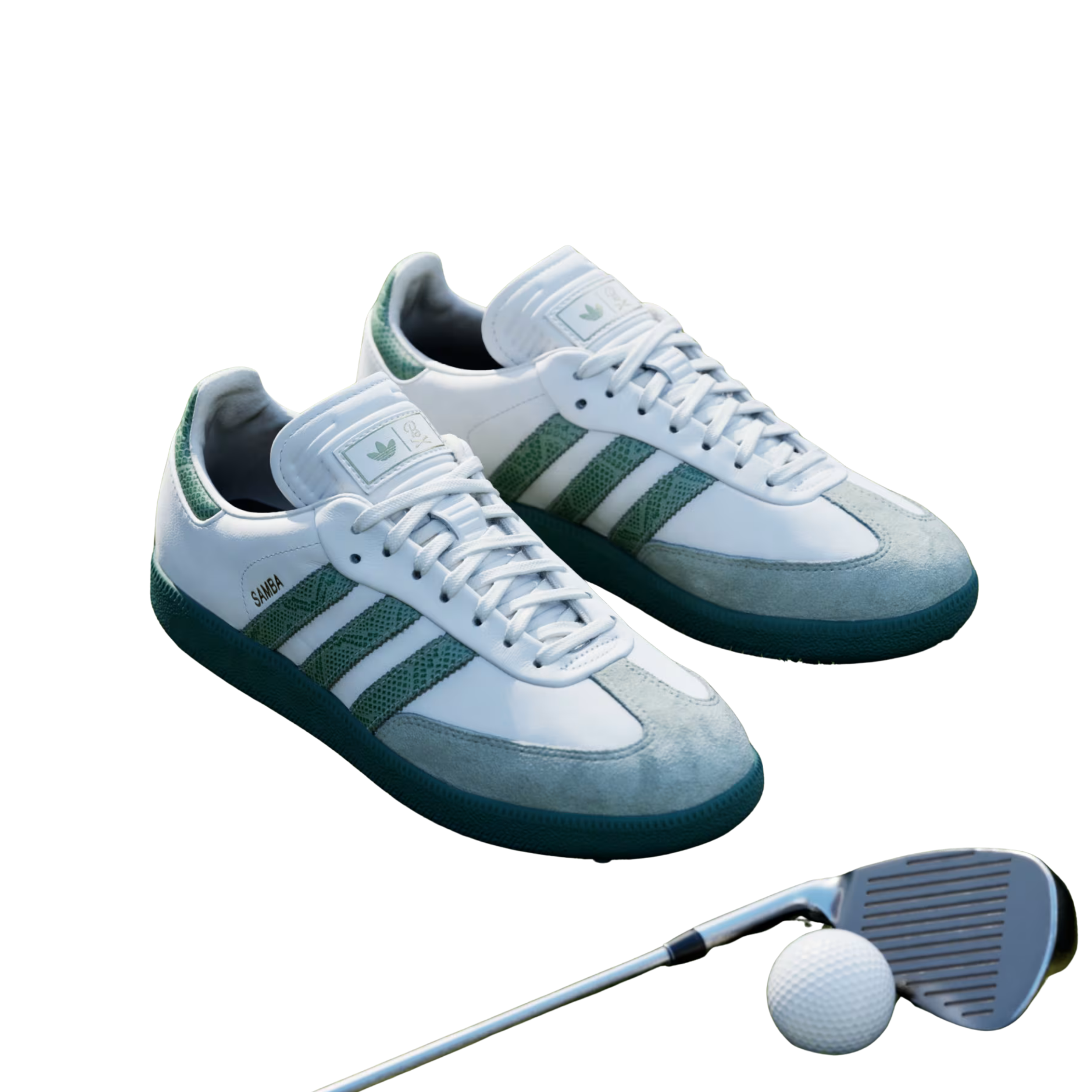 Adidas Men Samba Barstool Spikeless Golf - Cloud White Collegiate Green