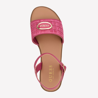 Guess Women Moores Raffia Sandals - Pink