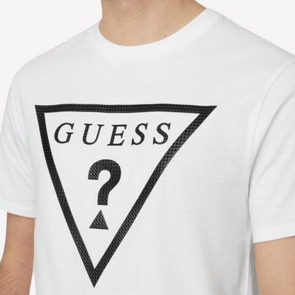 Guess Men Erikk Logo Tee - White