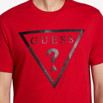 Guess Men Erikk Logo Tee - Red