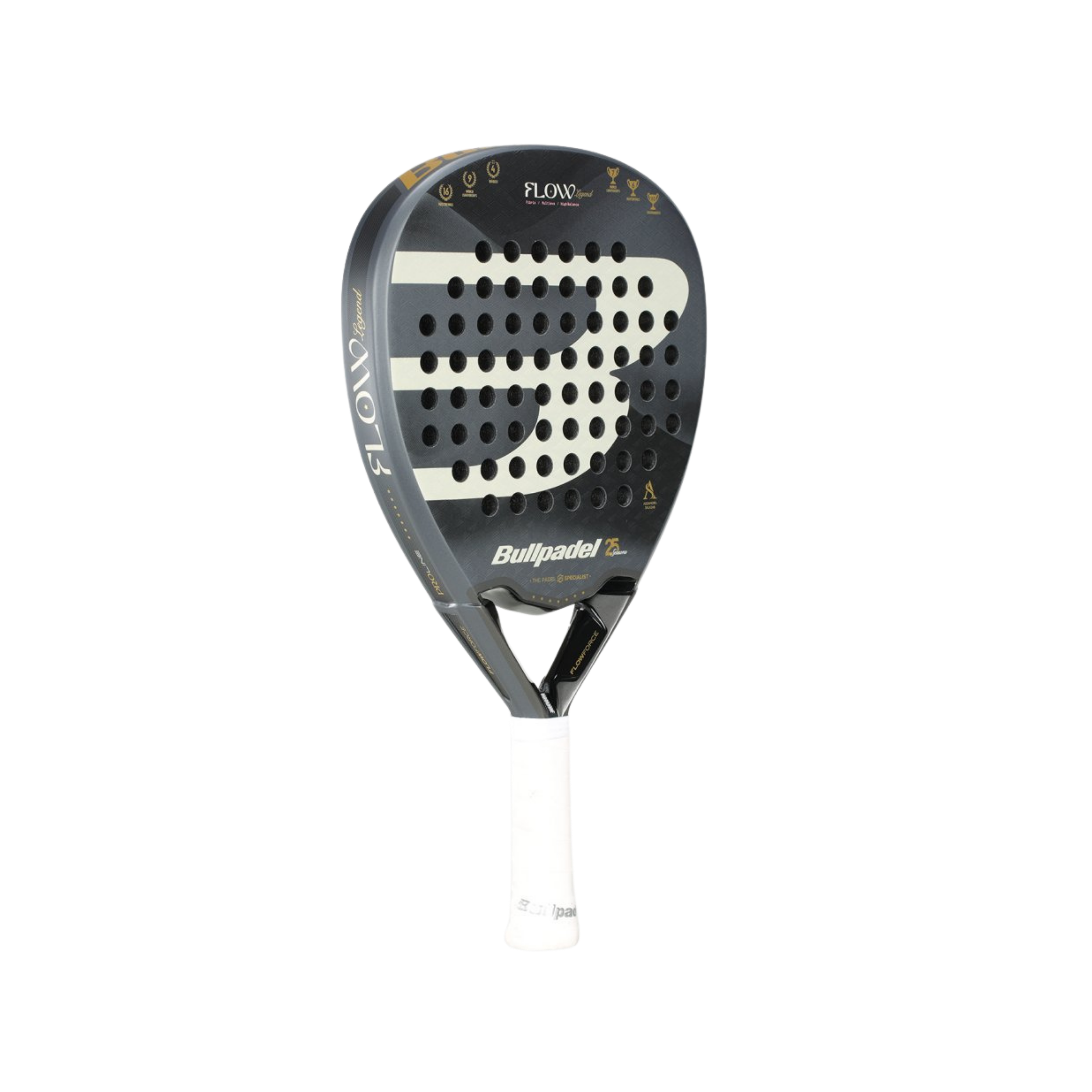 Bullpadel Flow Legend 2026 Padel Racket - White Black