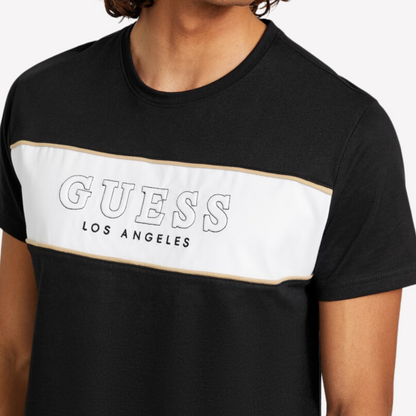 Guess Men Damiano Logo Tee - Black