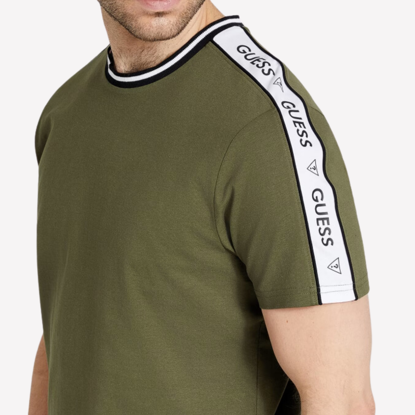 Guess Men Ryatt Jacquard Tee - Green