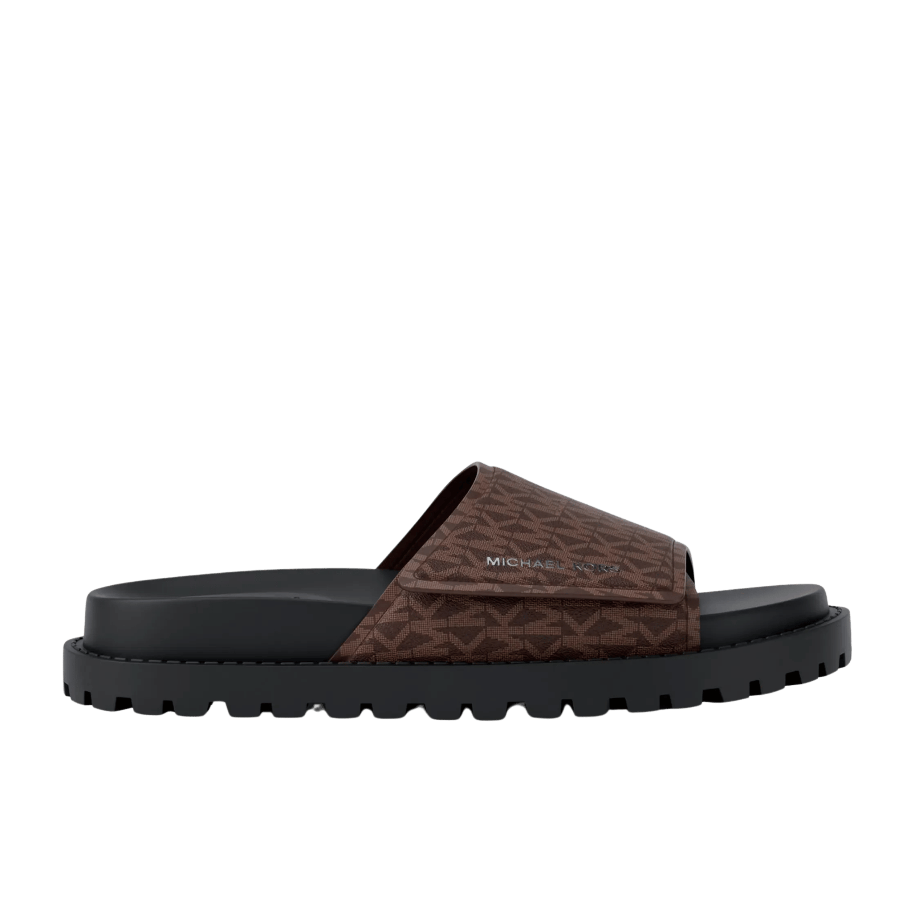 Michael Kors Men Luka Signature Logo Slide Sandal - Brown