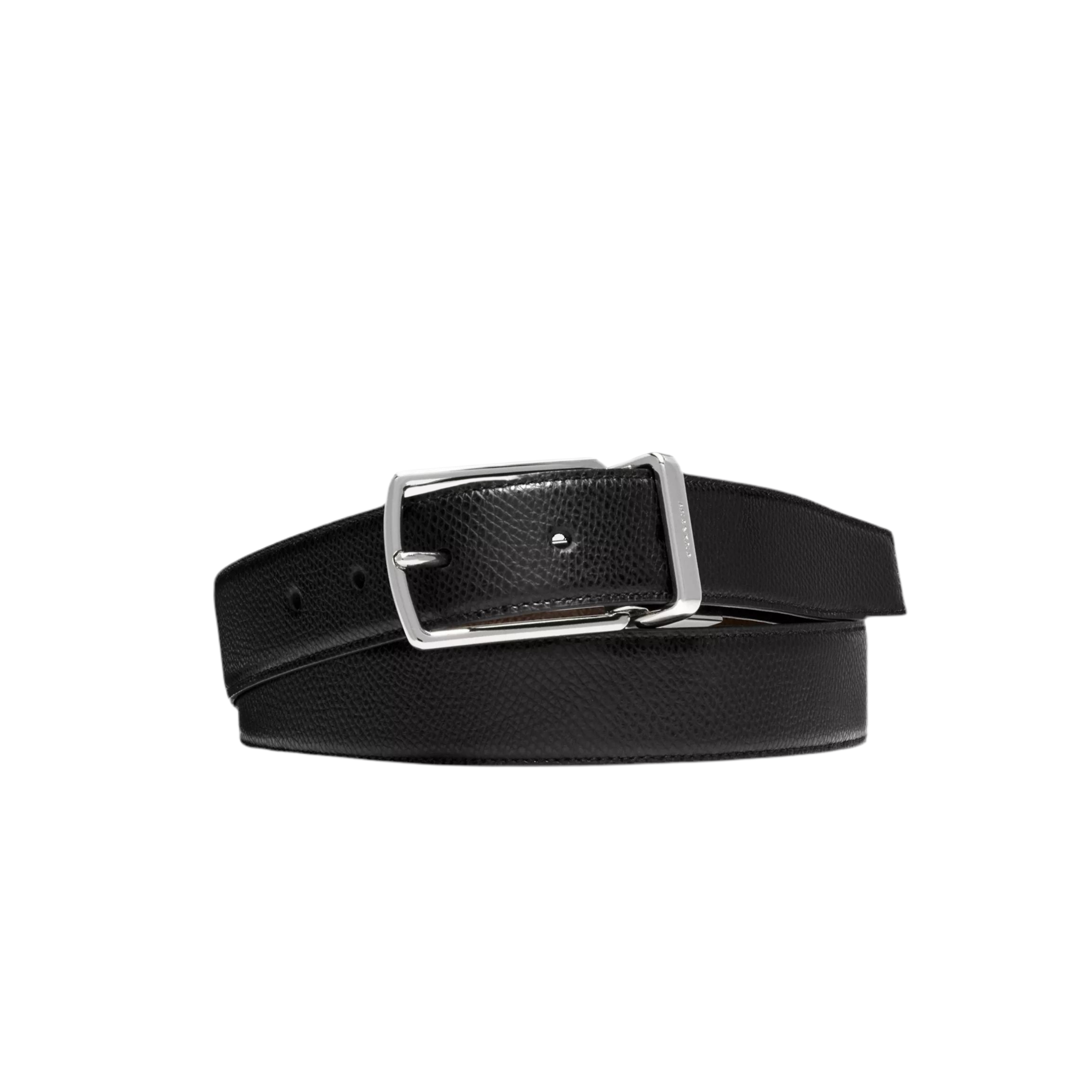 COACH Harness Buckle Reversible Belt 30mm - Black Dark Brown