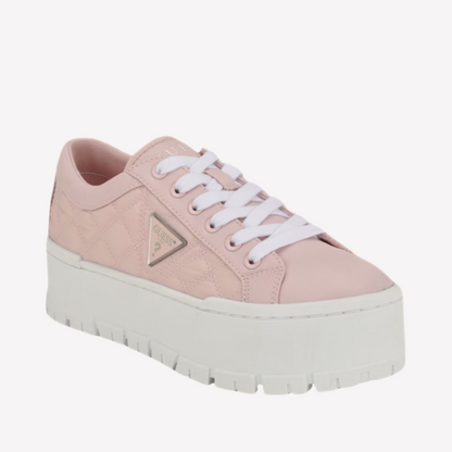 Guess Women Tesie Quilted Platform Sneakers - Pink