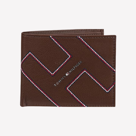 Tommy Hilfiger Classic Leather Passcase Wallet - Tan