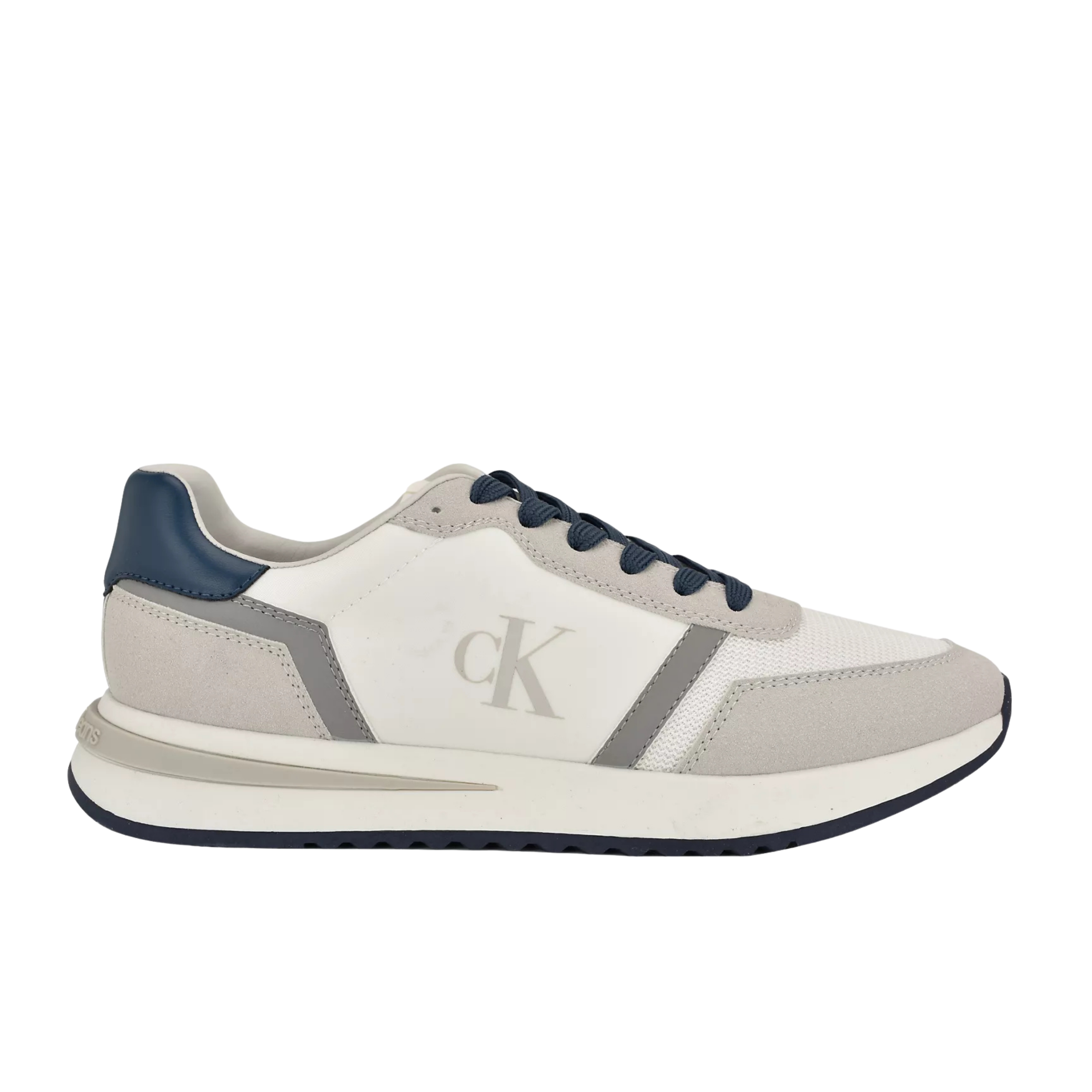 Calvin Klein Men Picio Monogram Logo Sneaker - Light Grey