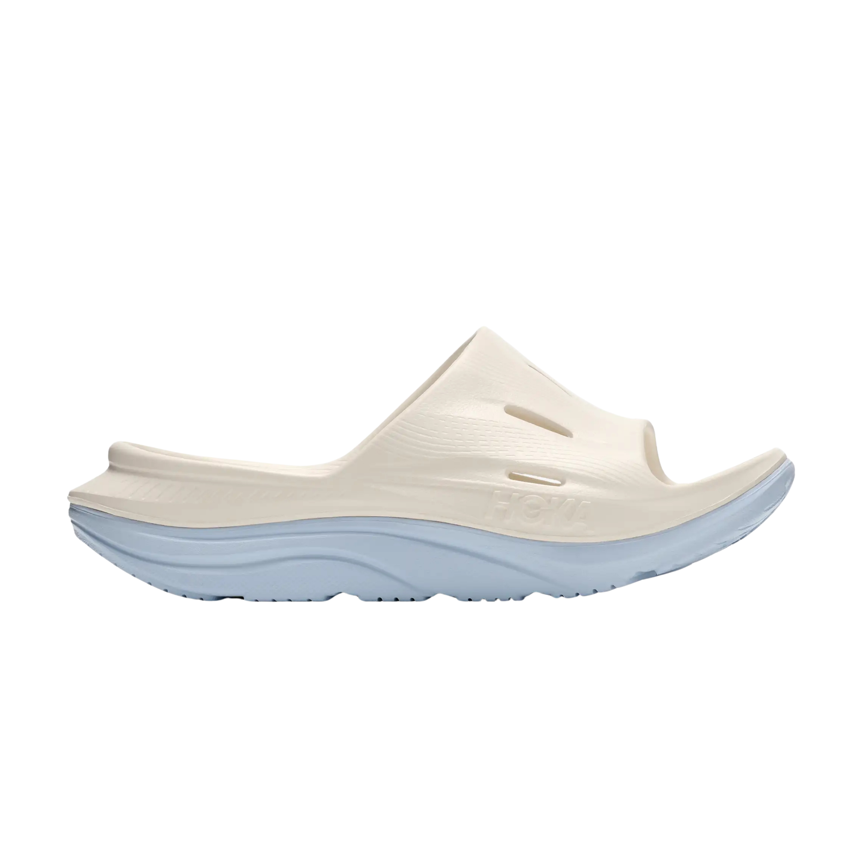 Hoka Women Ora Recovery Slide 3 - Alabaster Ambient Blue