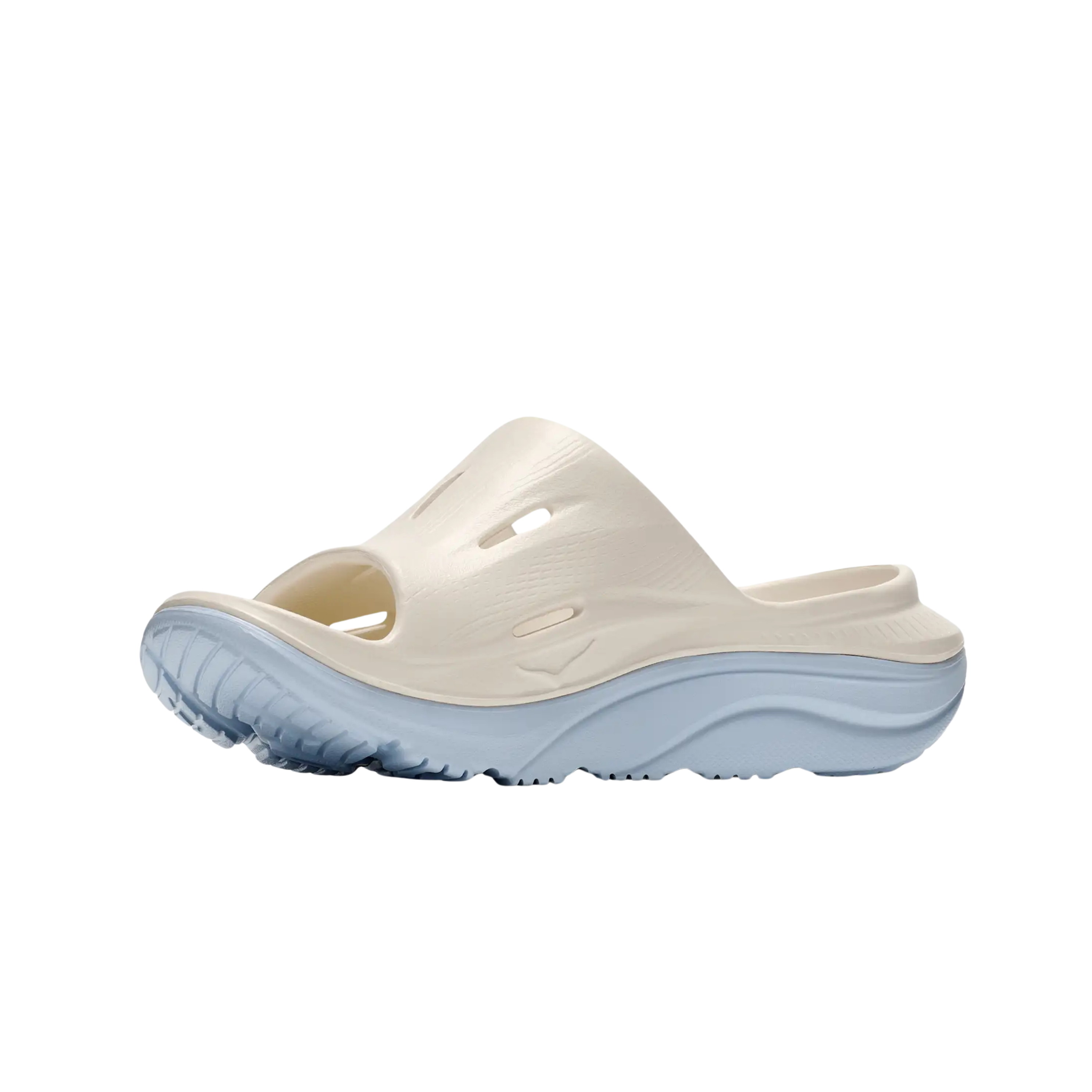 Hoka Women Ora Recovery Slide 3 - Alabaster Ambient Blue